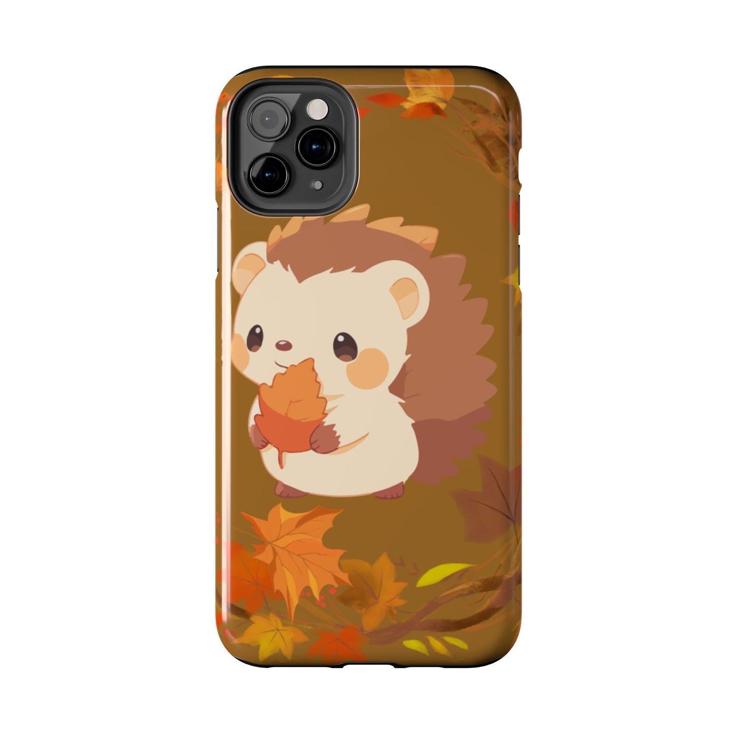 Cute Hedgehog Phone Cases, Fall Decor, Animal Lovers Gifts, Autumn Vibes, Unique Cell Phone Cover, Hedgehog Design