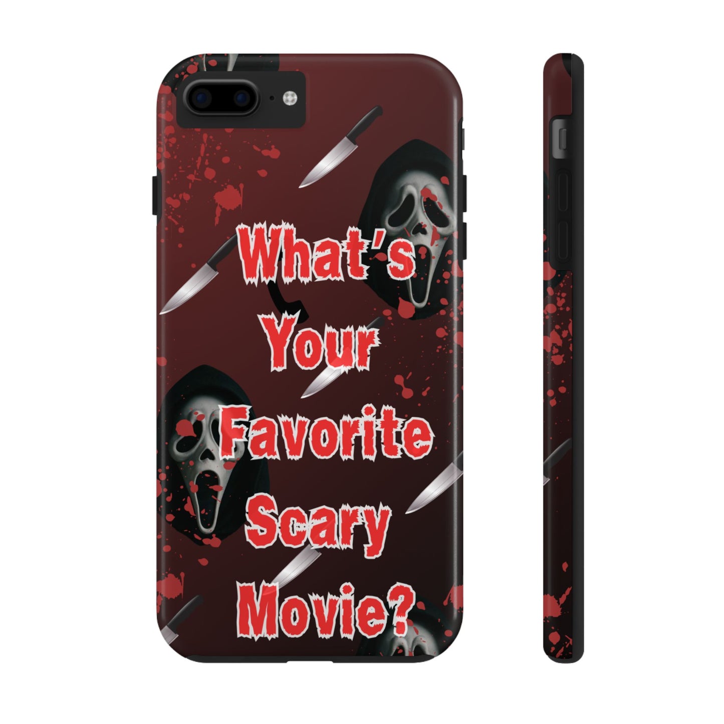 Horror-Themed Phone Case for Movie Lovers, Tough Clear Case for Halloween, Scary Movie Fan Gift, Smartphone Cover, Unique Horror Design
