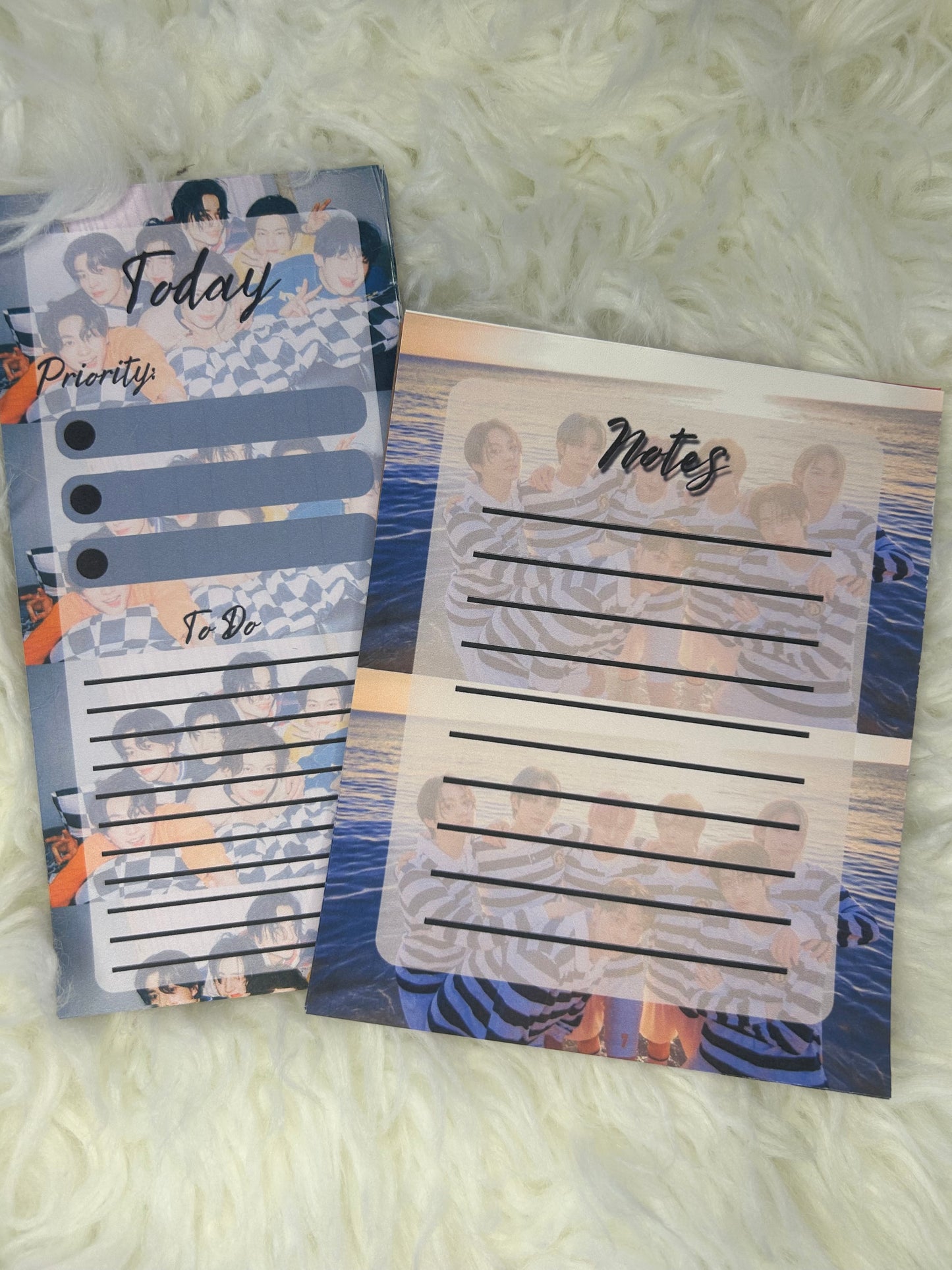 Enhypen To Do List & Notepad Set - 30 Page To Do List & 20 Page Note Pad for Enha Bias - Handmade Personalized Products