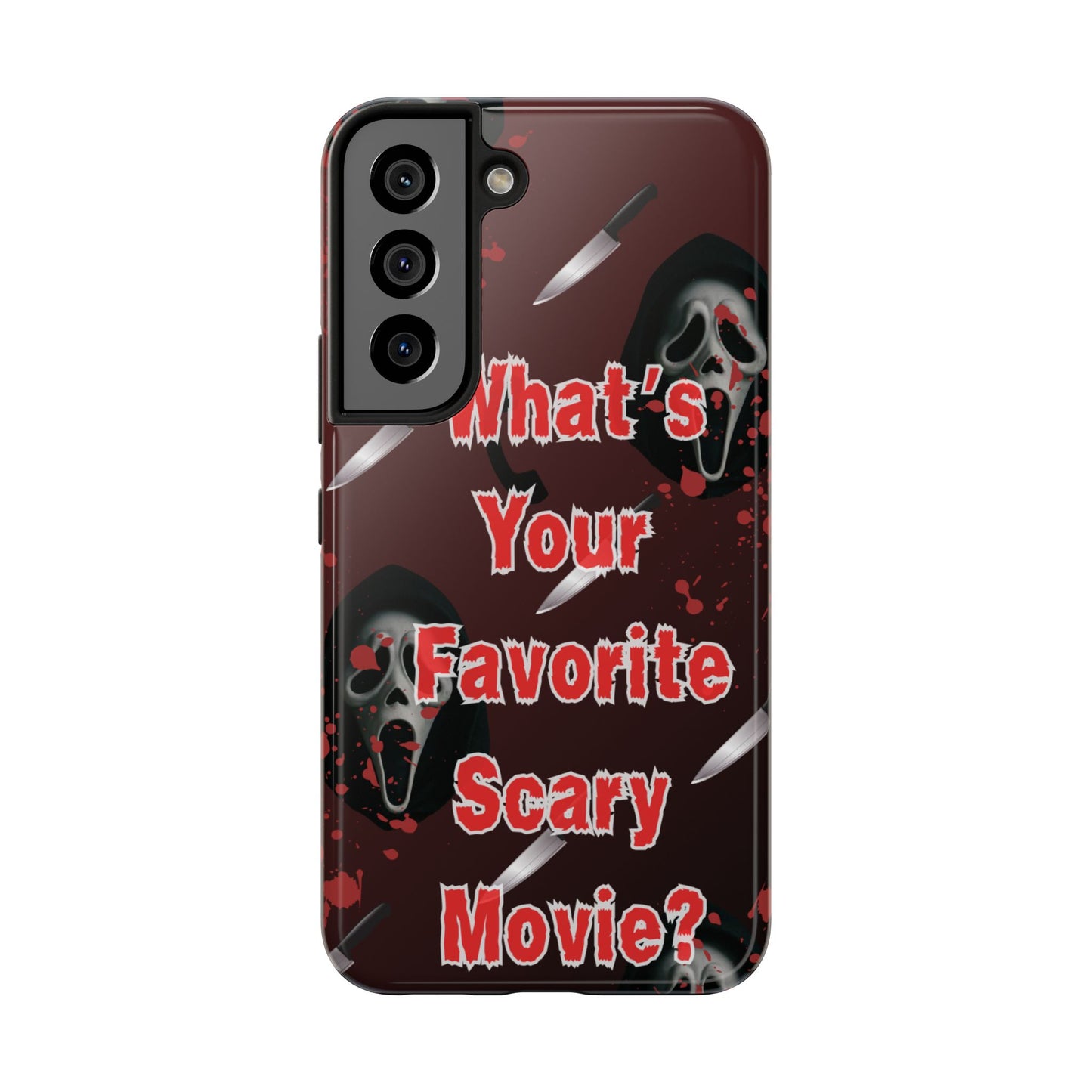 Horror-Themed Phone Case for Movie Lovers, Tough Clear Case for Halloween, Scary Movie Fan Gift, Smartphone Cover, Unique Horror Design