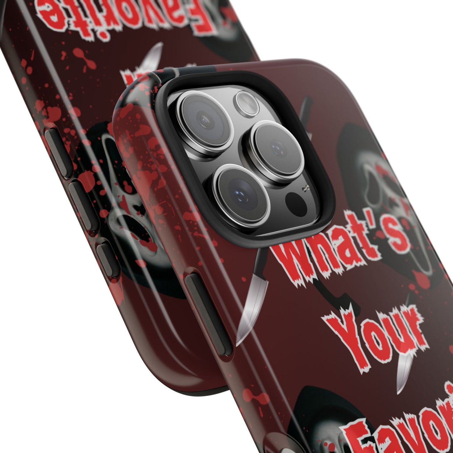 Horror-Themed Phone Case for Movie Lovers, Tough Clear Case for Halloween, Scary Movie Fan Gift, Smartphone Cover, Unique Horror Design