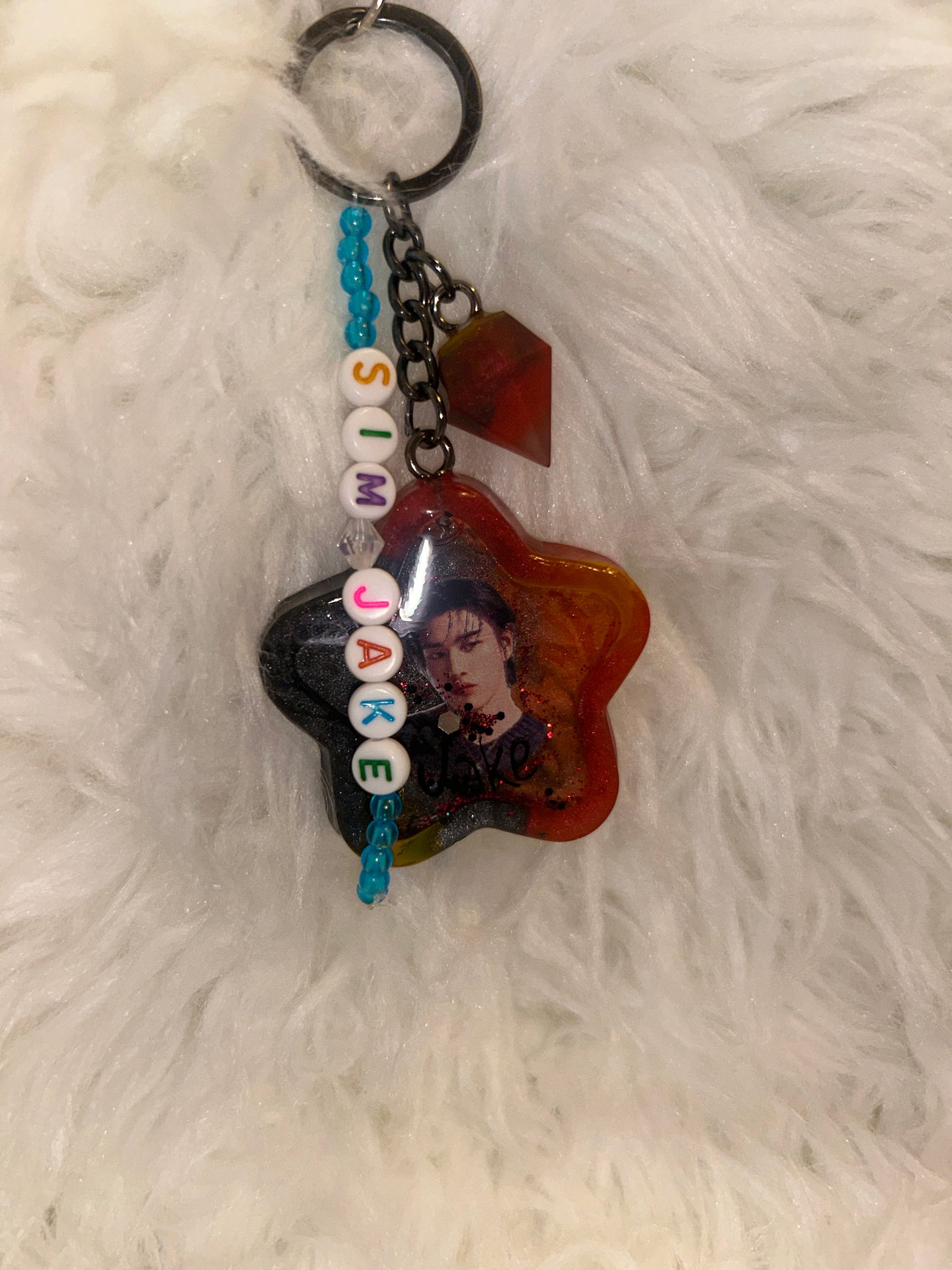 Enhypen Resin Shaker Keychain Charms Handmade Unique One-of-a-Kind Accessory for Fans