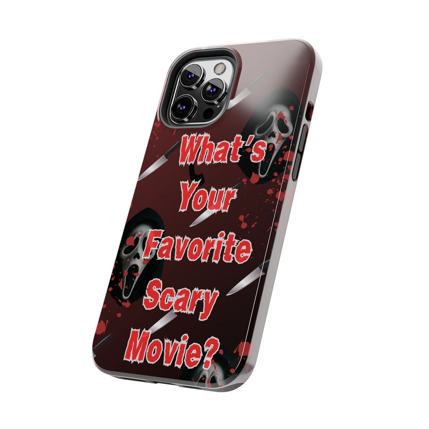 Horror-Themed Phone Case for Movie Lovers, Tough Clear Case for Halloween, Scary Movie Fan Gift, Smartphone Cover, Unique Horror Design