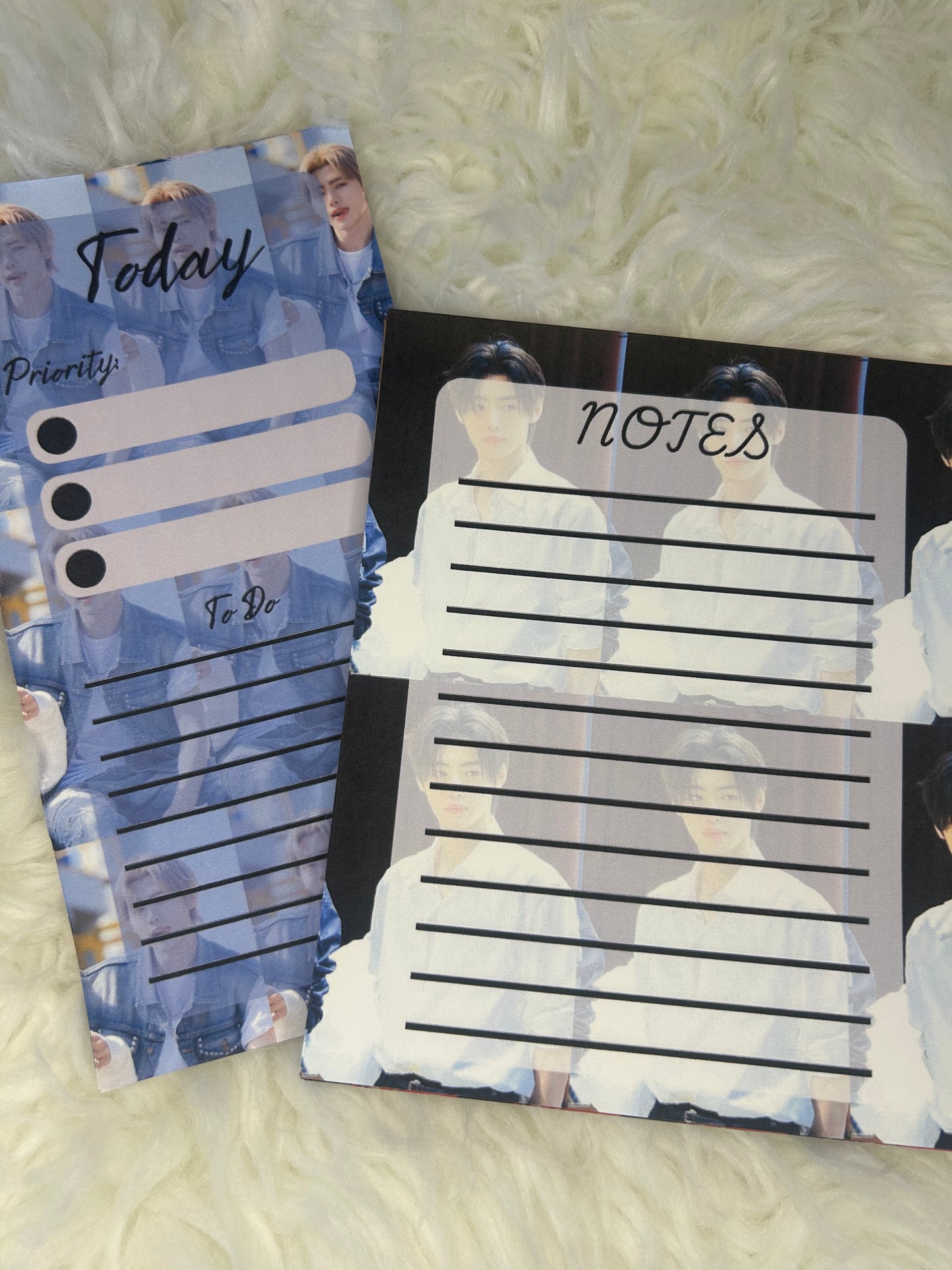 Enhypen To Do List & Notepad Set - 30 Page To Do List & 20 Page Note Pad for Enha Bias - Handmade Personalized Products