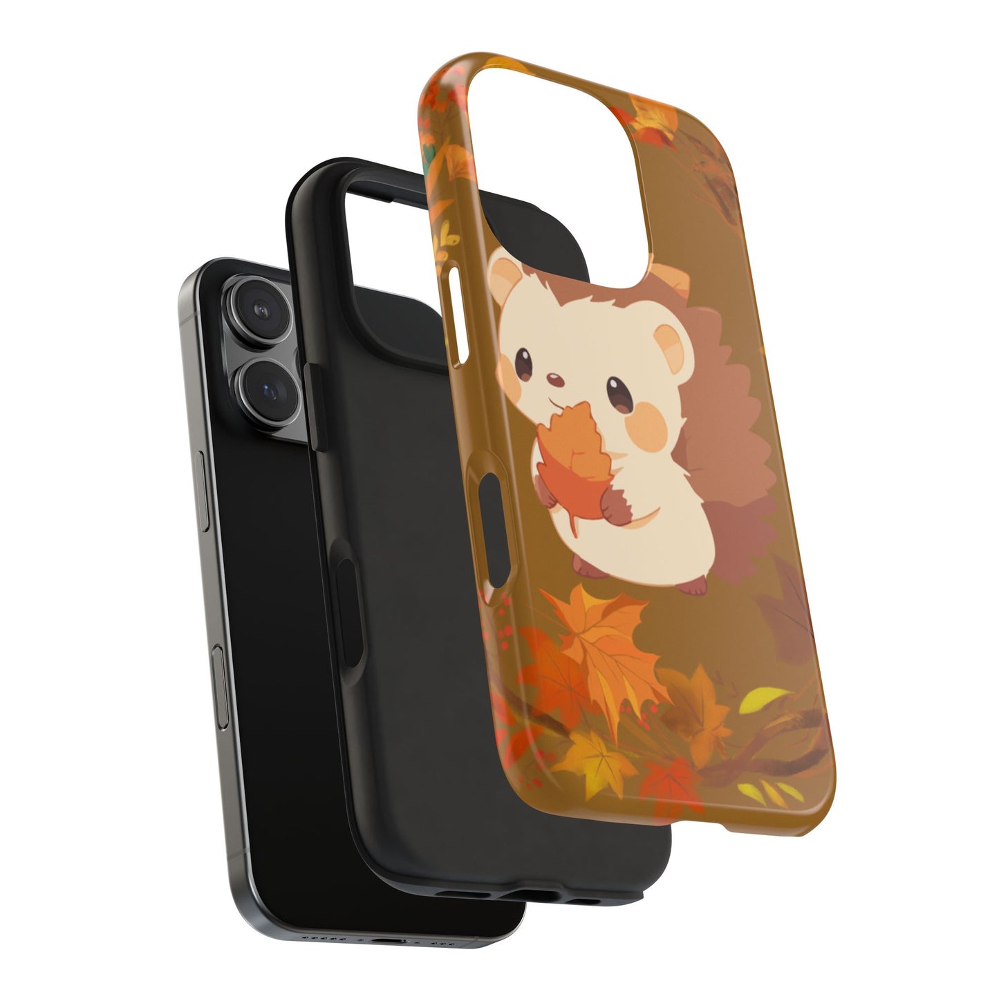 Cute Hedgehog Phone Cases, Fall Decor, Animal Lovers Gifts, Autumn Vibes, Unique Cell Phone Cover, Hedgehog Design