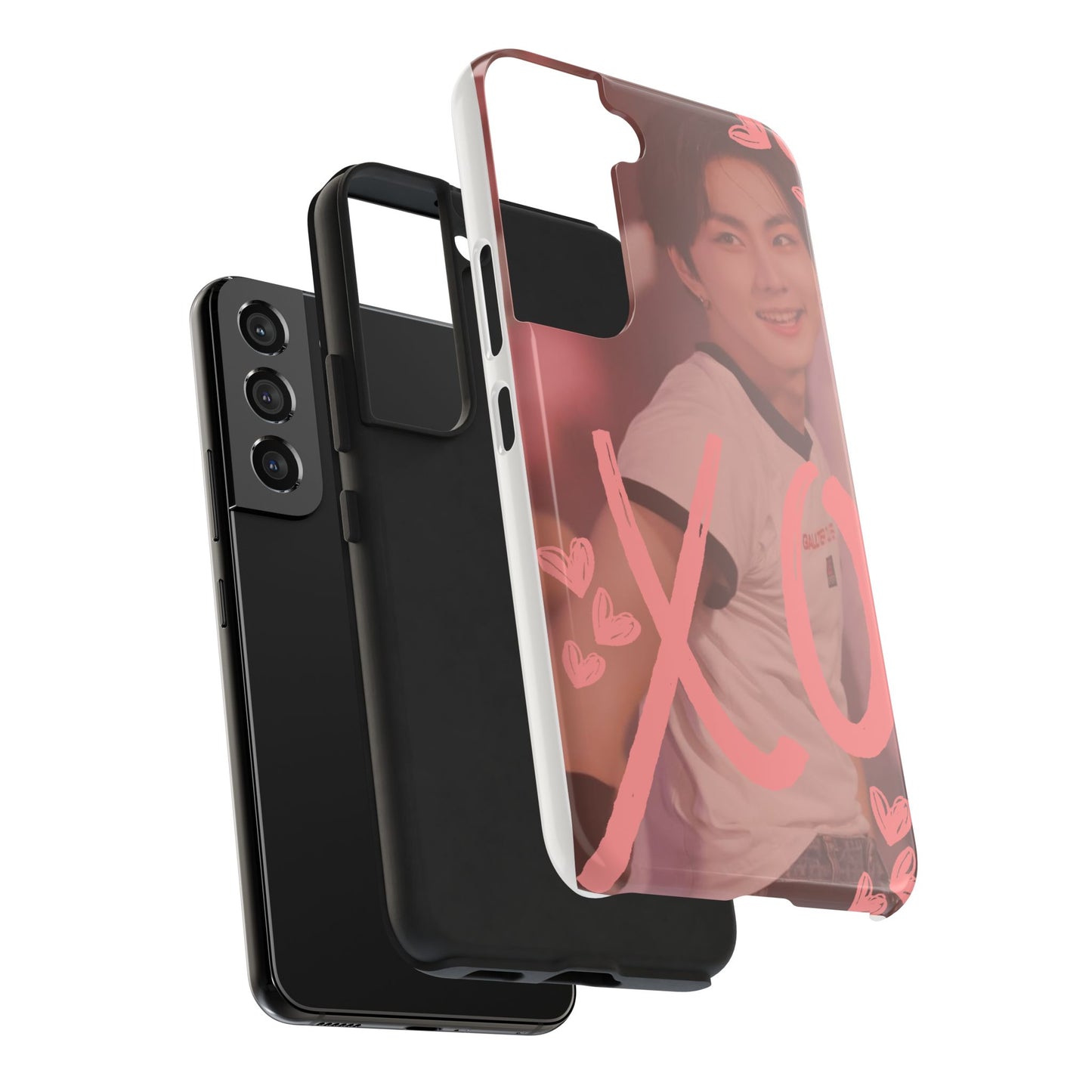 Romantic Phone Case featuring 'XO' Design, Cute Gift for Teens, Valentine's Day, Durable Protection, Fashion Accessory, Love Themed