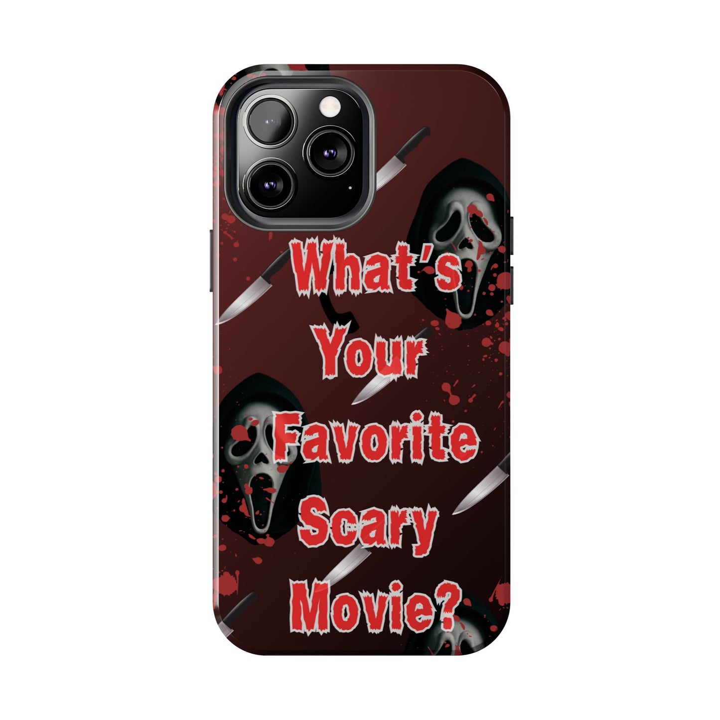 Horror-Themed Phone Case for Movie Lovers, Tough Clear Case for Halloween, Scary Movie Fan Gift, Smartphone Cover, Unique Horror Design
