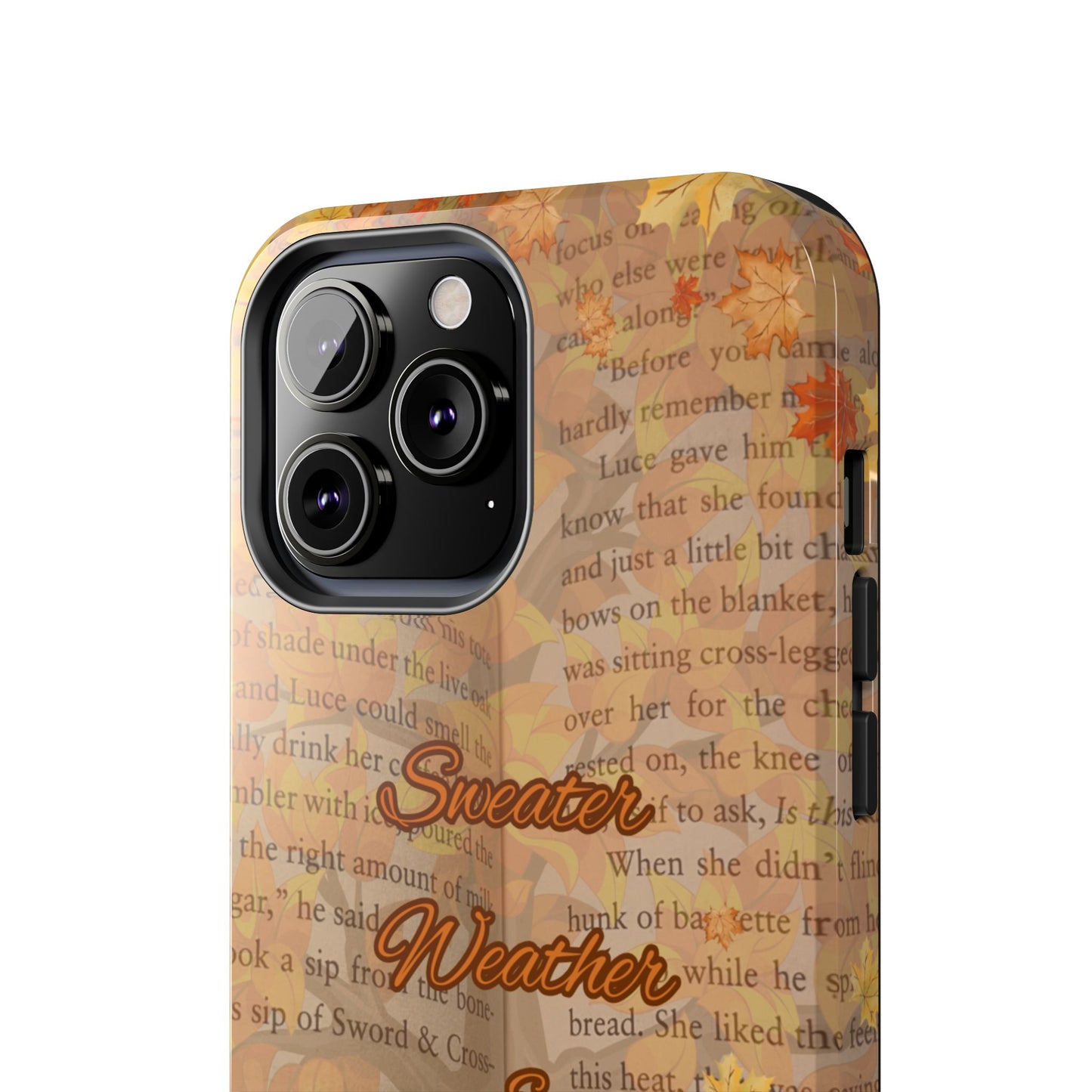 Sweater Weather Phone Case, Cozy Book Lover Accessories, Fall Aesthetic, Ideal for Readers, Unique Gift for Bookworms, Autumn Vibes