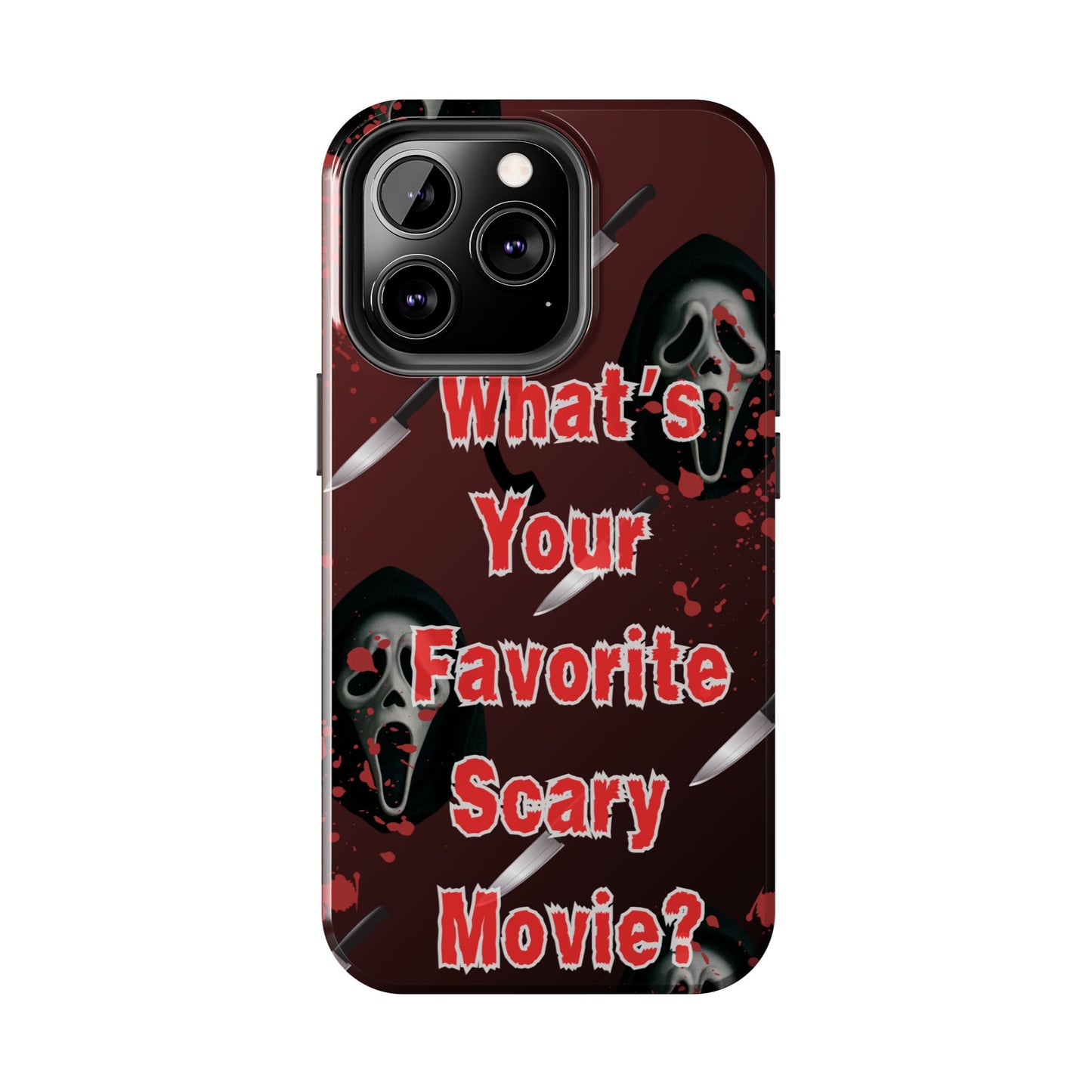Horror-Themed Phone Case for Movie Lovers, Tough Clear Case for Halloween, Scary Movie Fan Gift, Smartphone Cover, Unique Horror Design