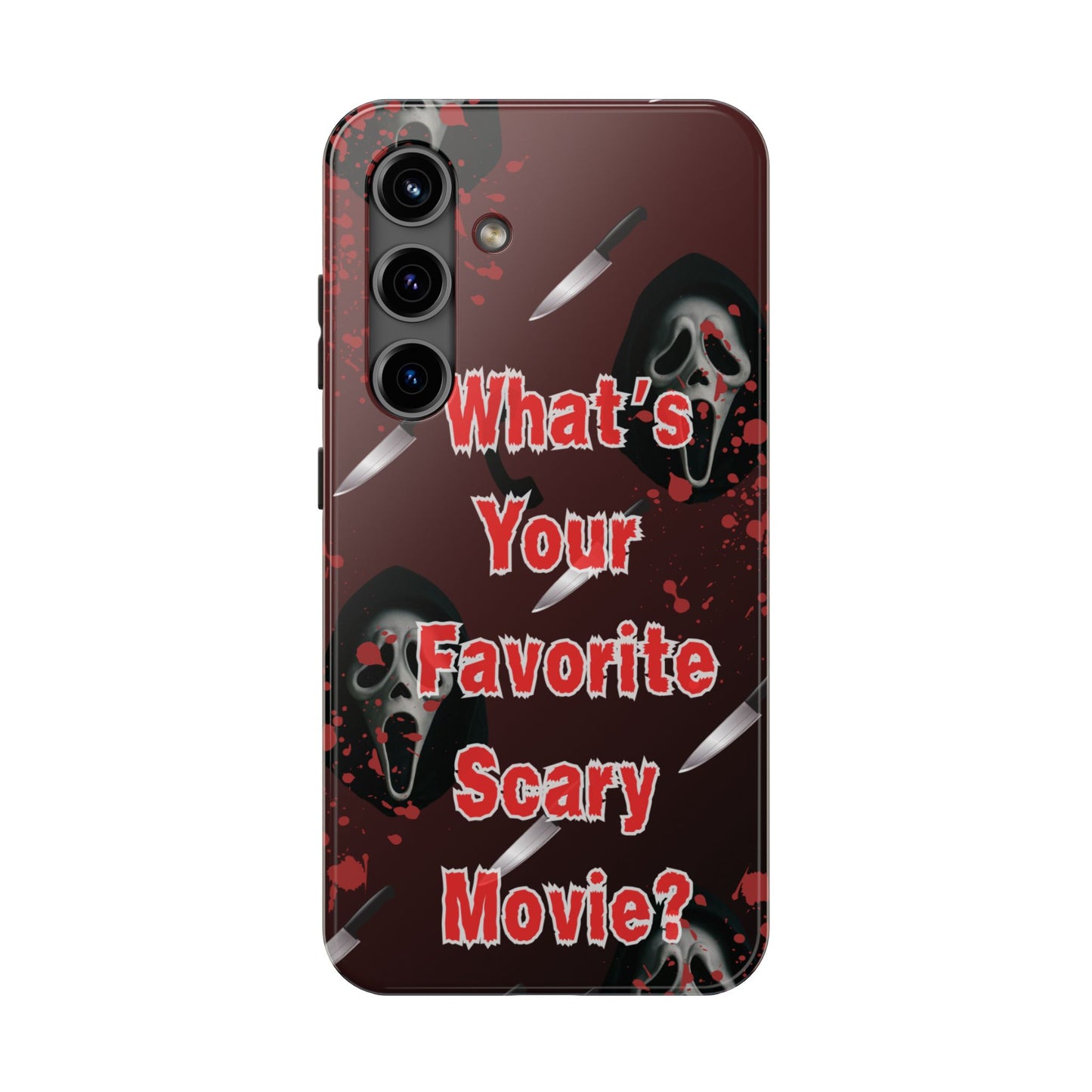 Horror-Themed Phone Case for Movie Lovers, Tough Clear Case for Halloween, Scary Movie Fan Gift, Smartphone Cover, Unique Horror Design