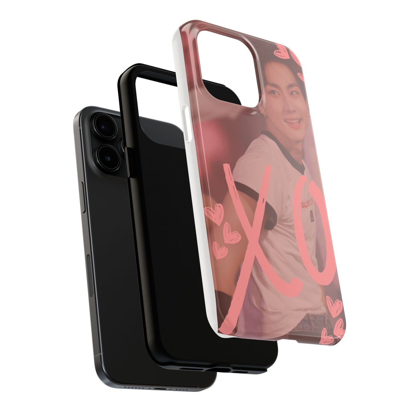 Romantic Phone Case featuring 'XO' Design, Cute Gift for Teens, Valentine's Day, Durable Protection, Fashion Accessory, Love Themed
