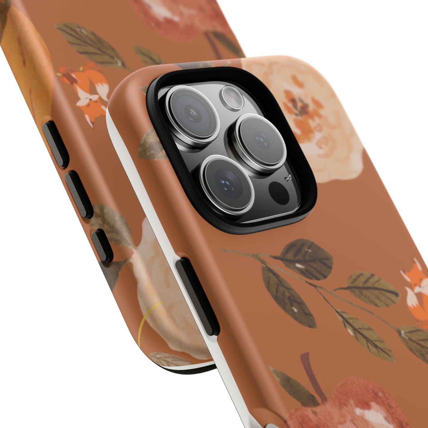 Cozy Autumn Phone Case, Fall-Themed Protective Cover, Cute Nature Design, Squirrel and Apple Motif, Cozy Gift for Nature Lovers