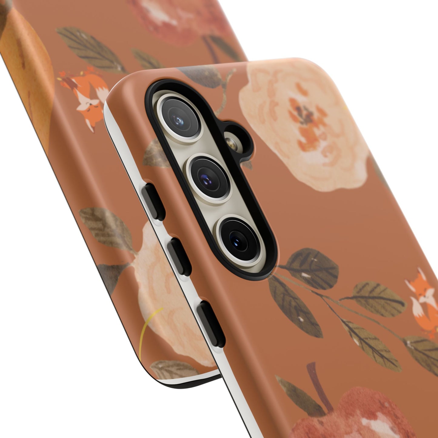 Cozy Autumn Phone Case, Fall-Themed Protective Cover, Cute Nature Design, Squirrel and Apple Motif, Cozy Gift for Nature Lovers