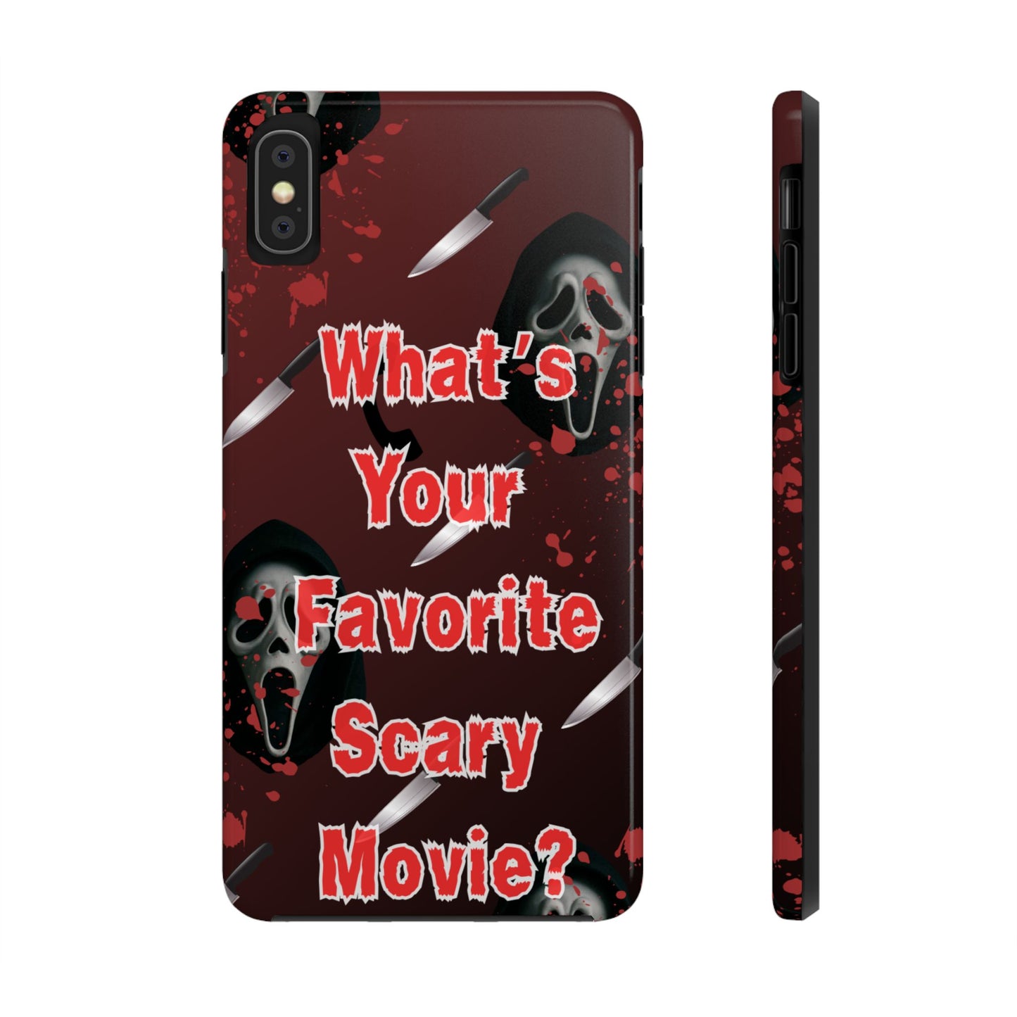 Horror-Themed Phone Case for Movie Lovers, Tough Clear Case for Halloween, Scary Movie Fan Gift, Smartphone Cover, Unique Horror Design