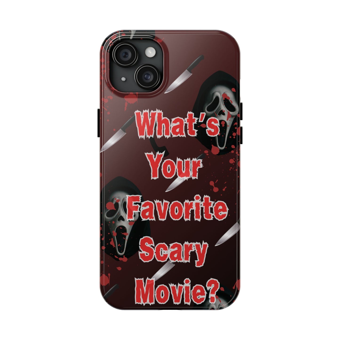 Horror-Themed Phone Case for Movie Lovers, Tough Clear Case for Halloween, Scary Movie Fan Gift, Smartphone Cover, Unique Horror Design
