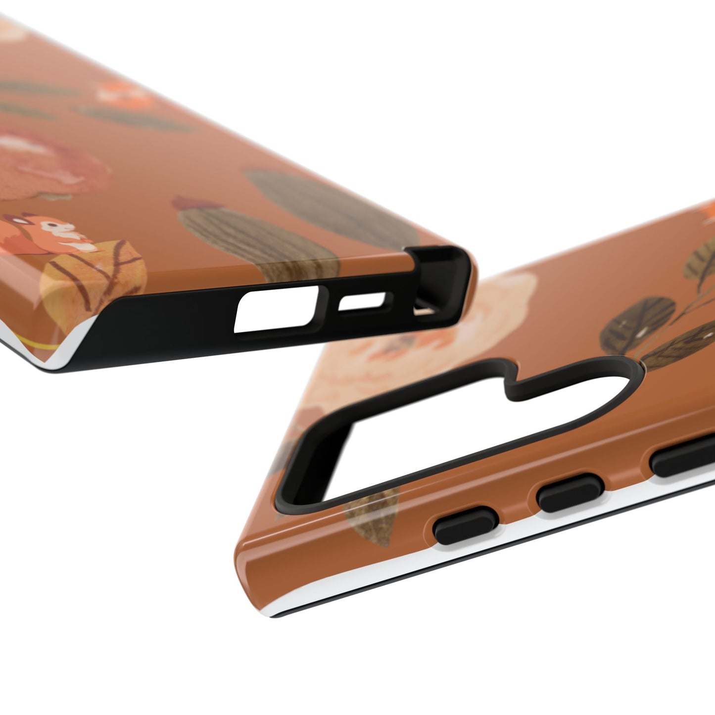 Cozy Autumn Phone Case, Fall-Themed Protective Cover, Cute Nature Design, Squirrel and Apple Motif, Cozy Gift for Nature Lovers