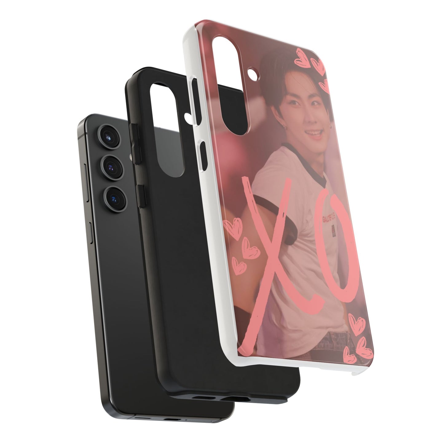 Romantic Phone Case featuring 'XO' Design, Cute Gift for Teens, Valentine's Day, Durable Protection, Fashion Accessory, Love Themed