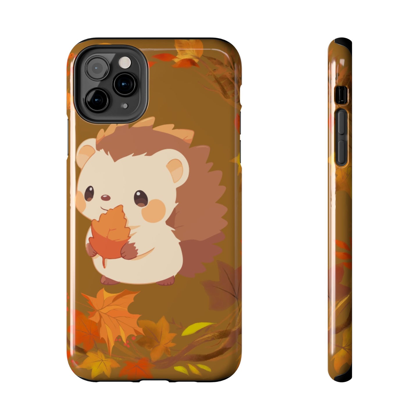 Cute Hedgehog Phone Cases, Fall Decor, Animal Lovers Gifts, Autumn Vibes, Unique Cell Phone Cover, Hedgehog Design