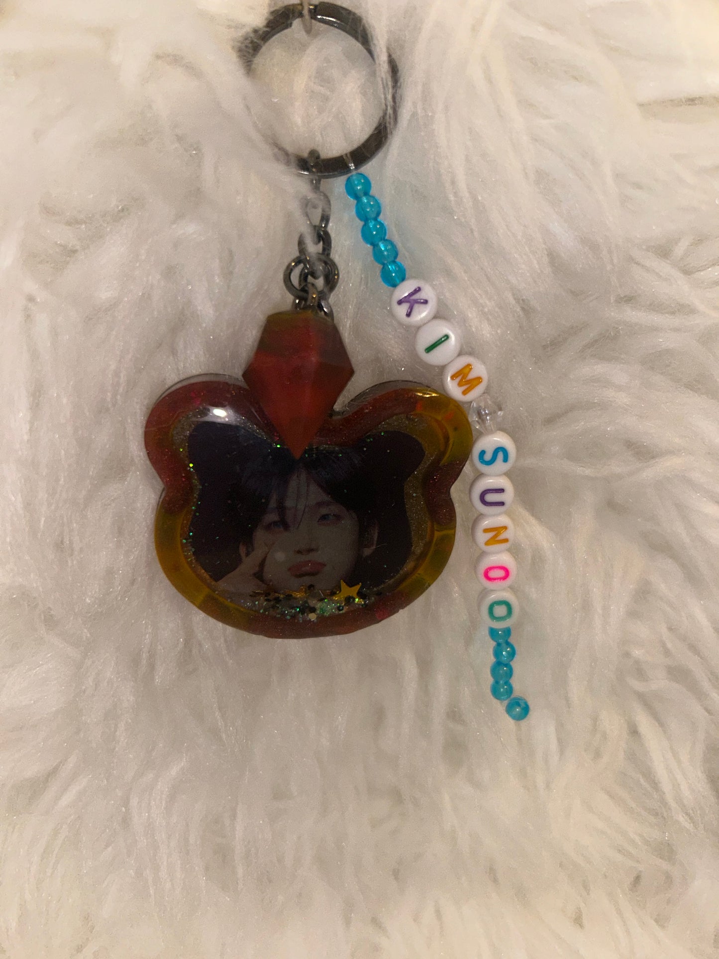 Enhypen Resin Shaker Keychain Charms Handmade Unique One-of-a-Kind Accessory for Fans