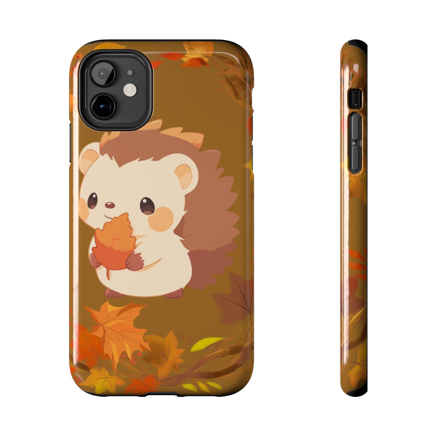 Cute Hedgehog Phone Cases, Fall Decor, Animal Lovers Gifts, Autumn Vibes, Unique Cell Phone Cover, Hedgehog Design