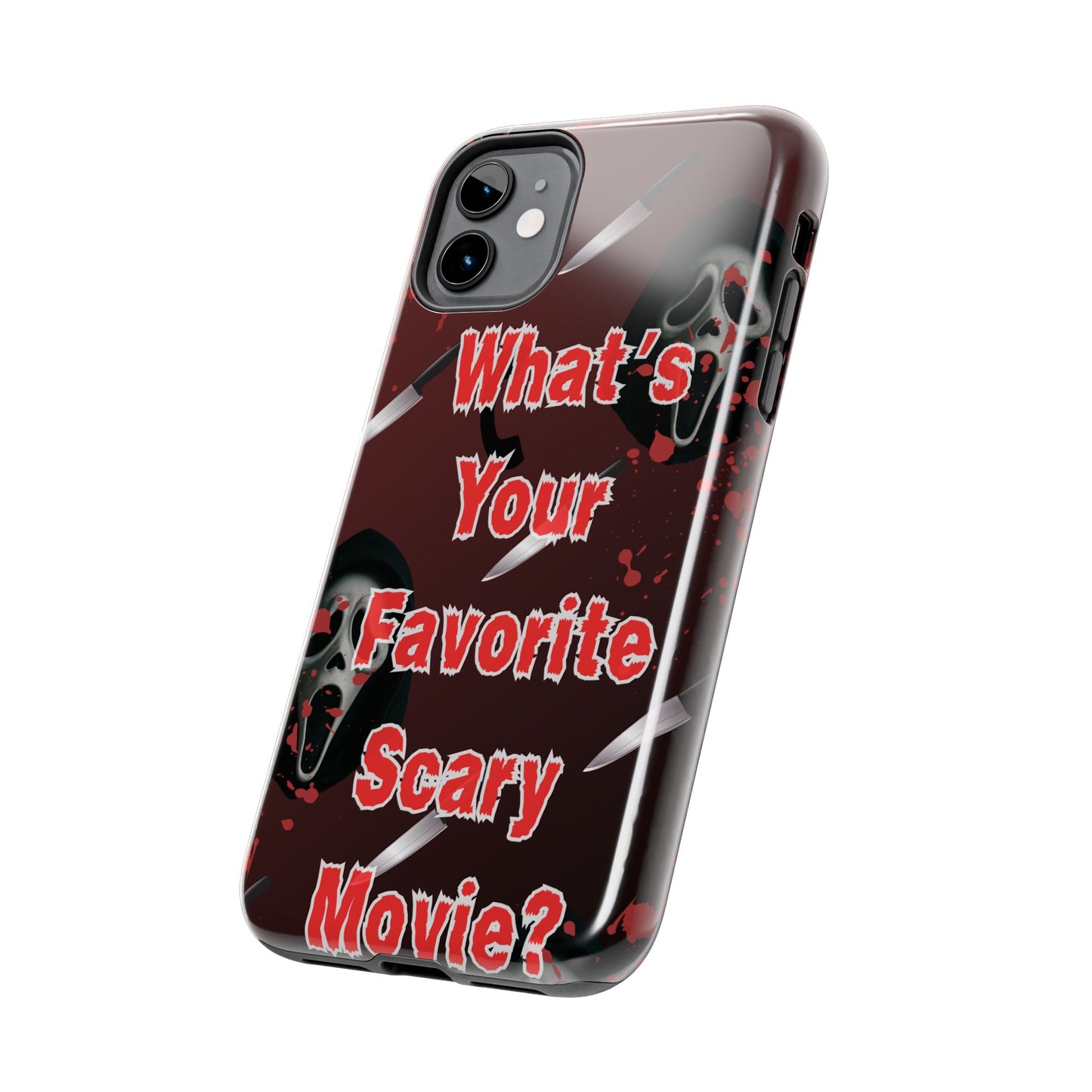 Horror-Themed Phone Case for Movie Lovers, Tough Clear Case for Halloween, Scary Movie Fan Gift, Smartphone Cover, Unique Horror Design