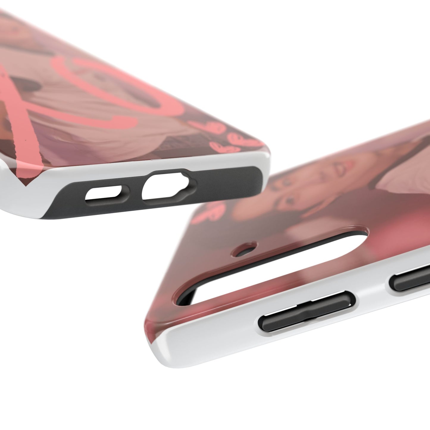 Romantic Phone Case featuring 'XO' Design, Cute Gift for Teens, Valentine's Day, Durable Protection, Fashion Accessory, Love Themed
