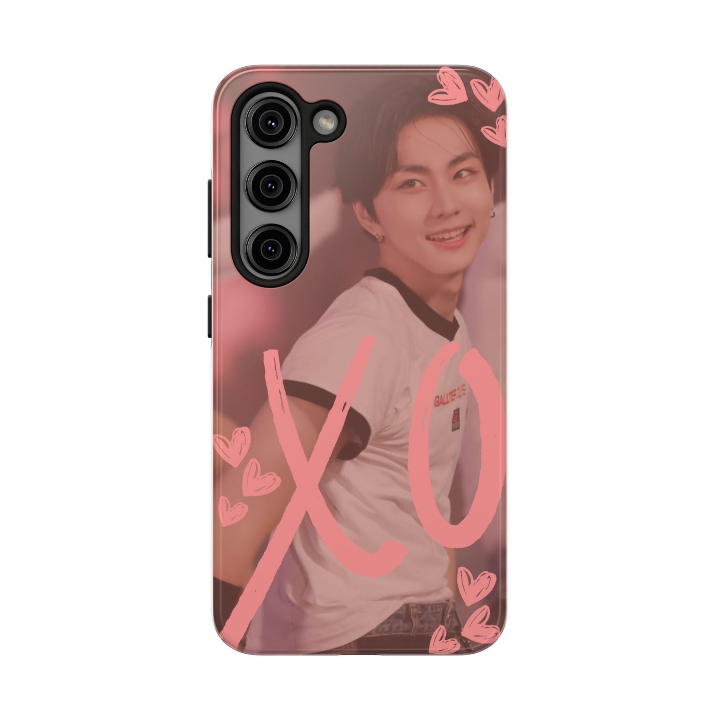 Romantic Phone Case featuring 'XO' Design, Cute Gift for Teens, Valentine's Day, Durable Protection, Fashion Accessory, Love Themed