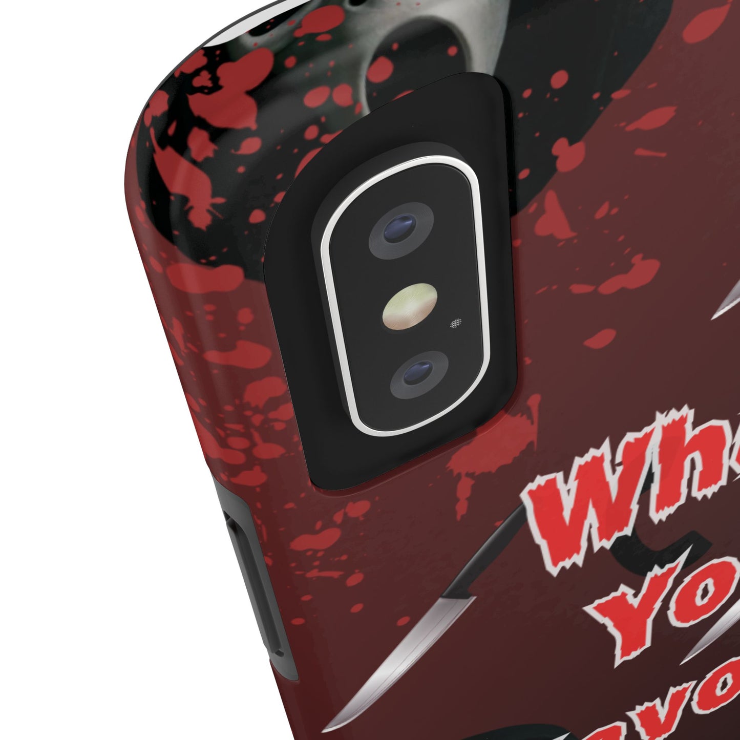 Horror-Themed Phone Case for Movie Lovers, Tough Clear Case for Halloween, Scary Movie Fan Gift, Smartphone Cover, Unique Horror Design