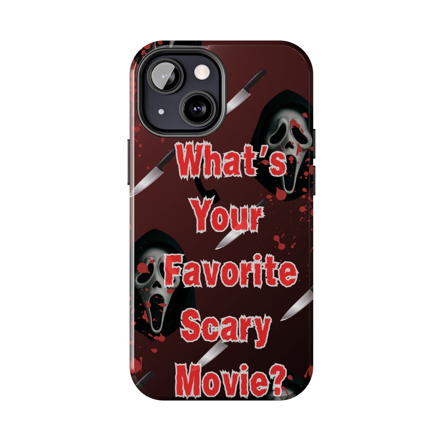 Horror-Themed Phone Case for Movie Lovers, Tough Clear Case for Halloween, Scary Movie Fan Gift, Smartphone Cover, Unique Horror Design