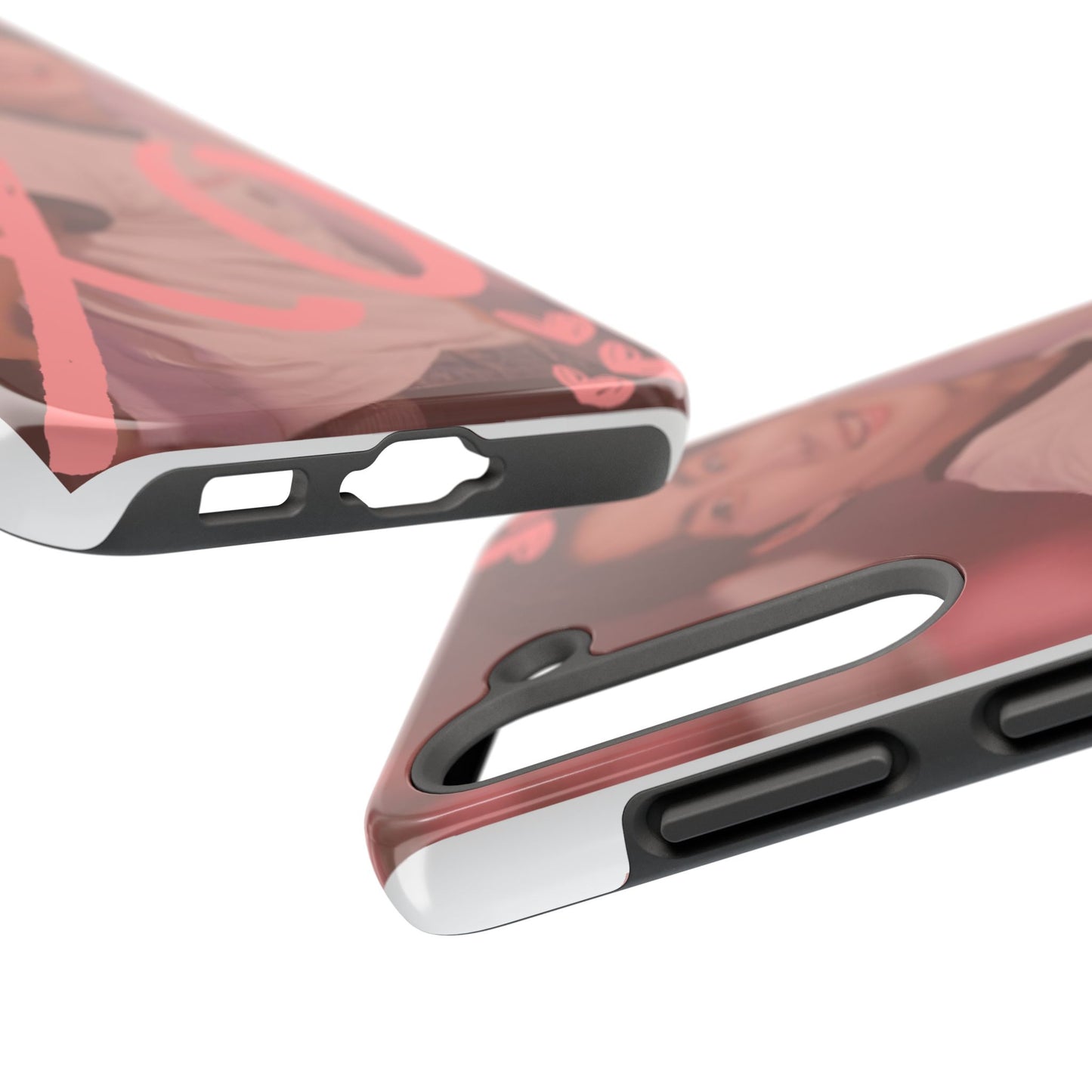 Romantic Phone Case featuring 'XO' Design, Cute Gift for Teens, Valentine's Day, Durable Protection, Fashion Accessory, Love Themed