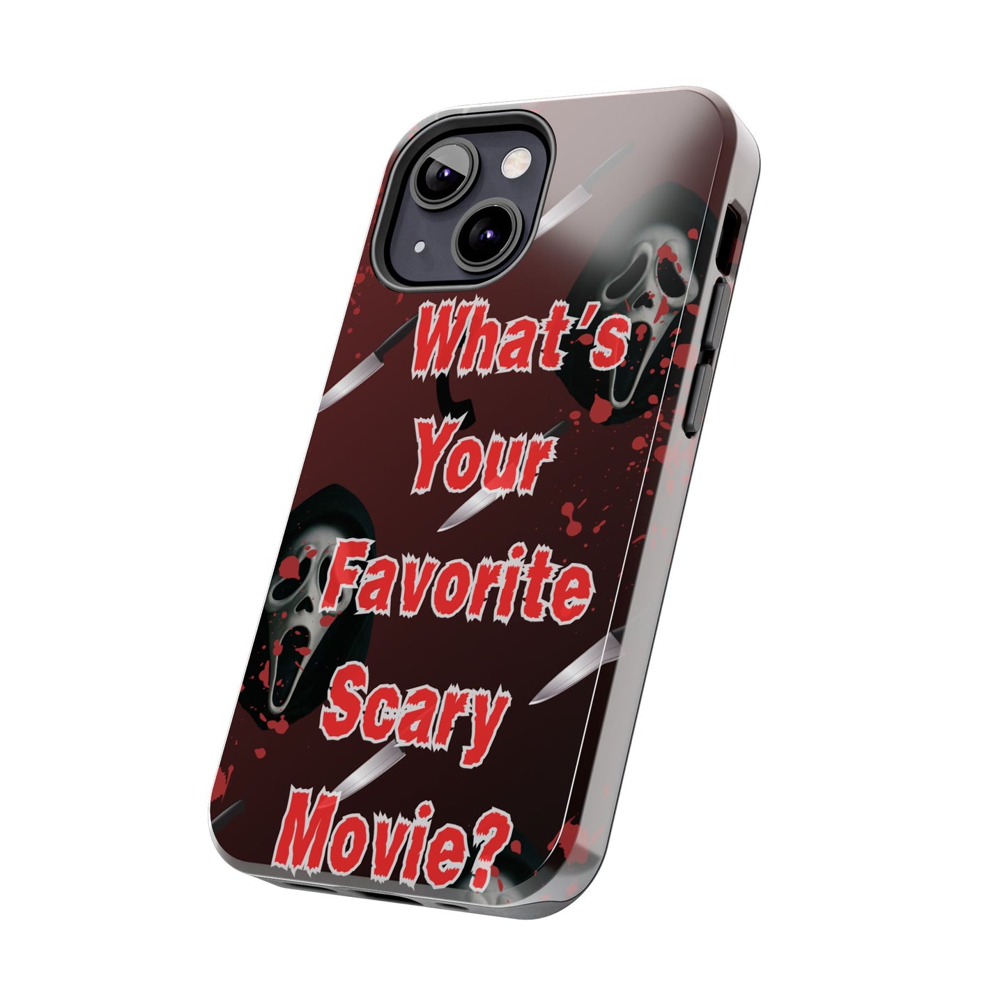 Horror-Themed Phone Case for Movie Lovers, Tough Clear Case for Halloween, Scary Movie Fan Gift, Smartphone Cover, Unique Horror Design