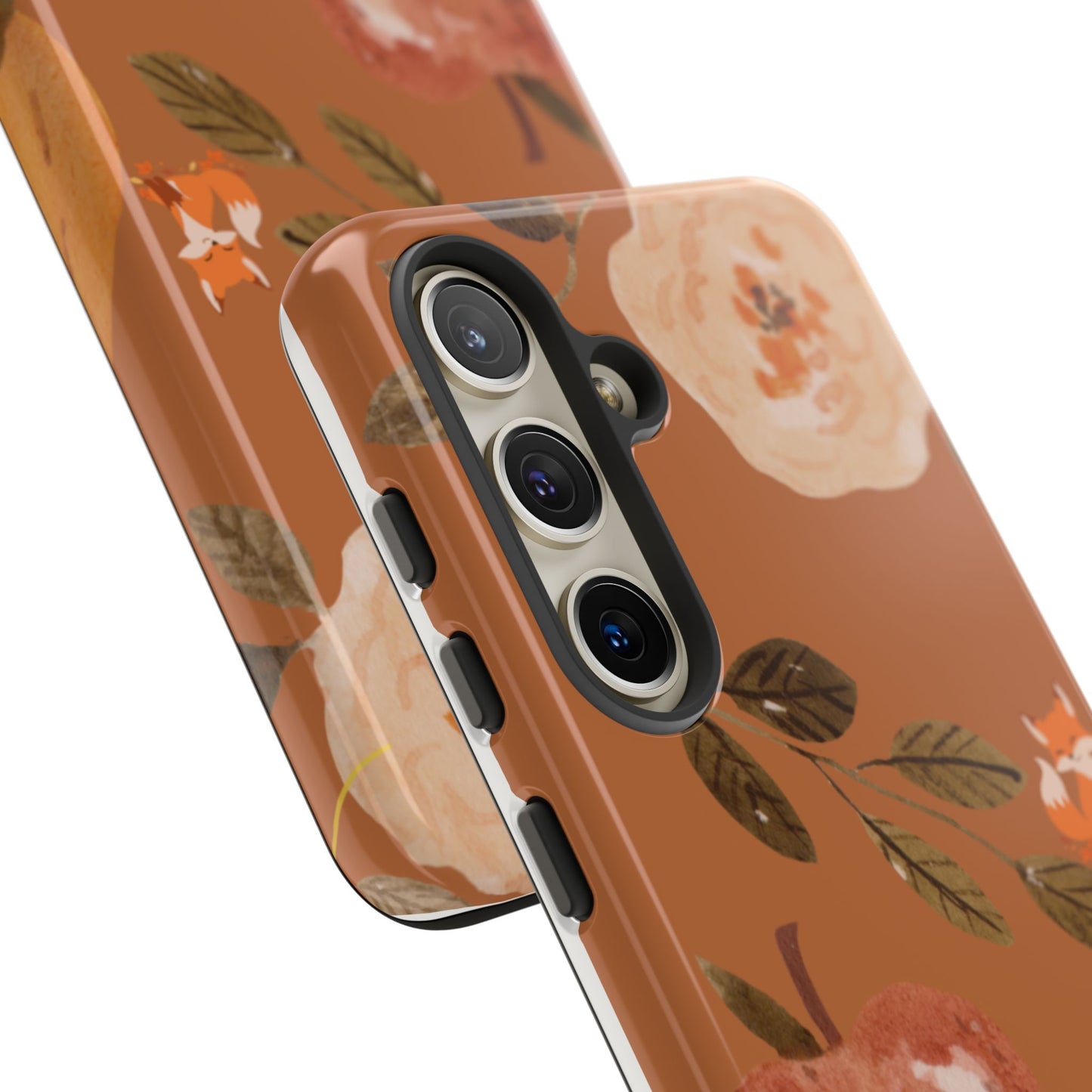 Cozy Autumn Phone Case, Fall-Themed Protective Cover, Cute Nature Design, Squirrel and Apple Motif, Cozy Gift for Nature Lovers