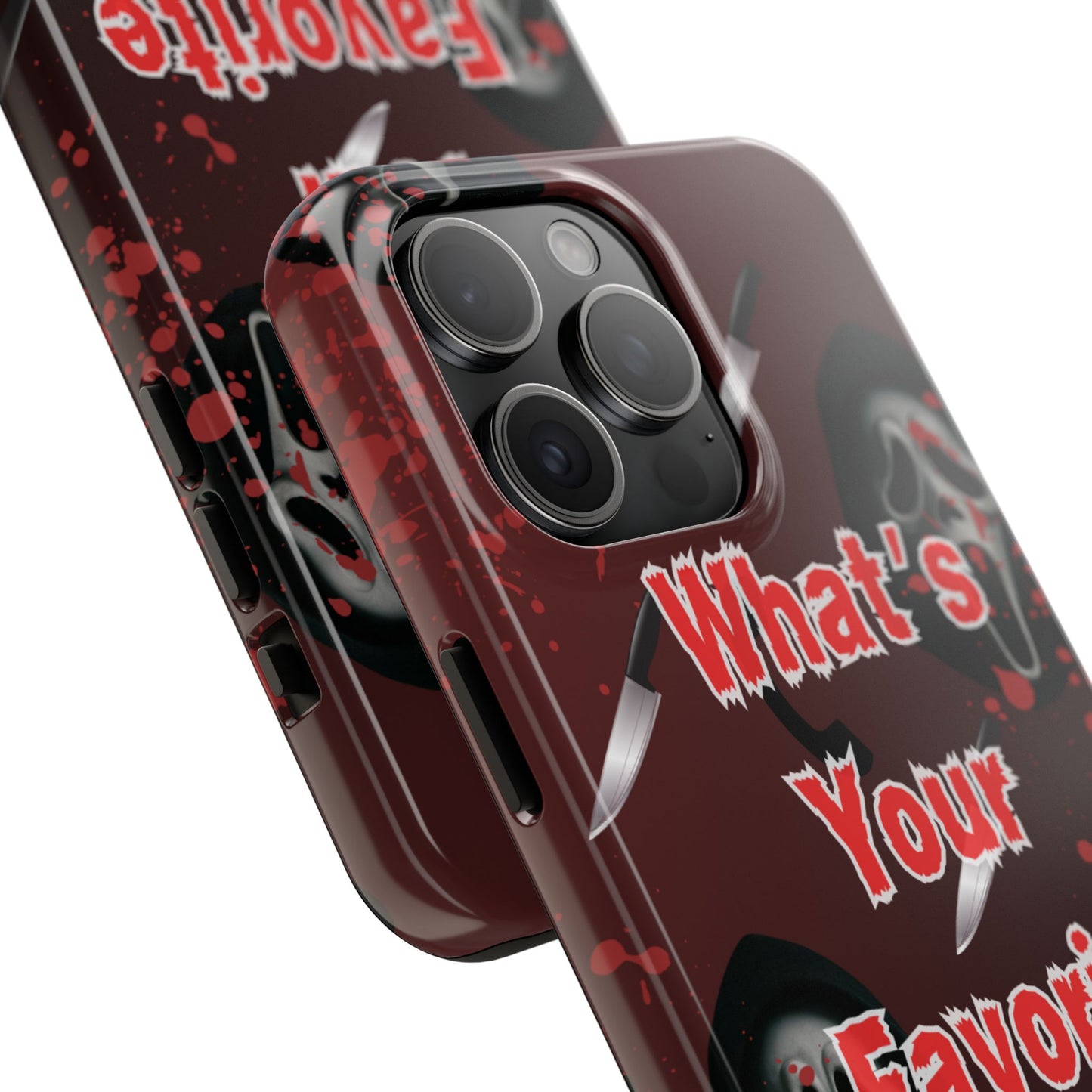 Horror-Themed Phone Case for Movie Lovers, Tough Clear Case for Halloween, Scary Movie Fan Gift, Smartphone Cover, Unique Horror Design