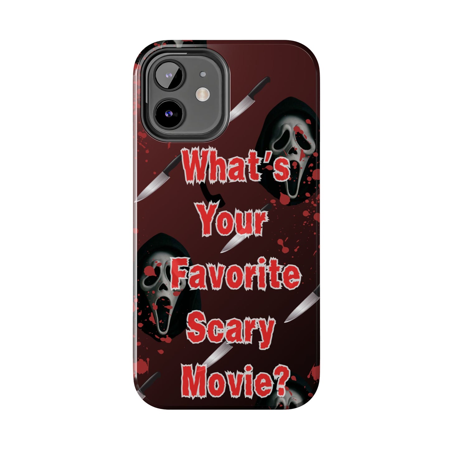 Horror-Themed Phone Case for Movie Lovers, Tough Clear Case for Halloween, Scary Movie Fan Gift, Smartphone Cover, Unique Horror Design