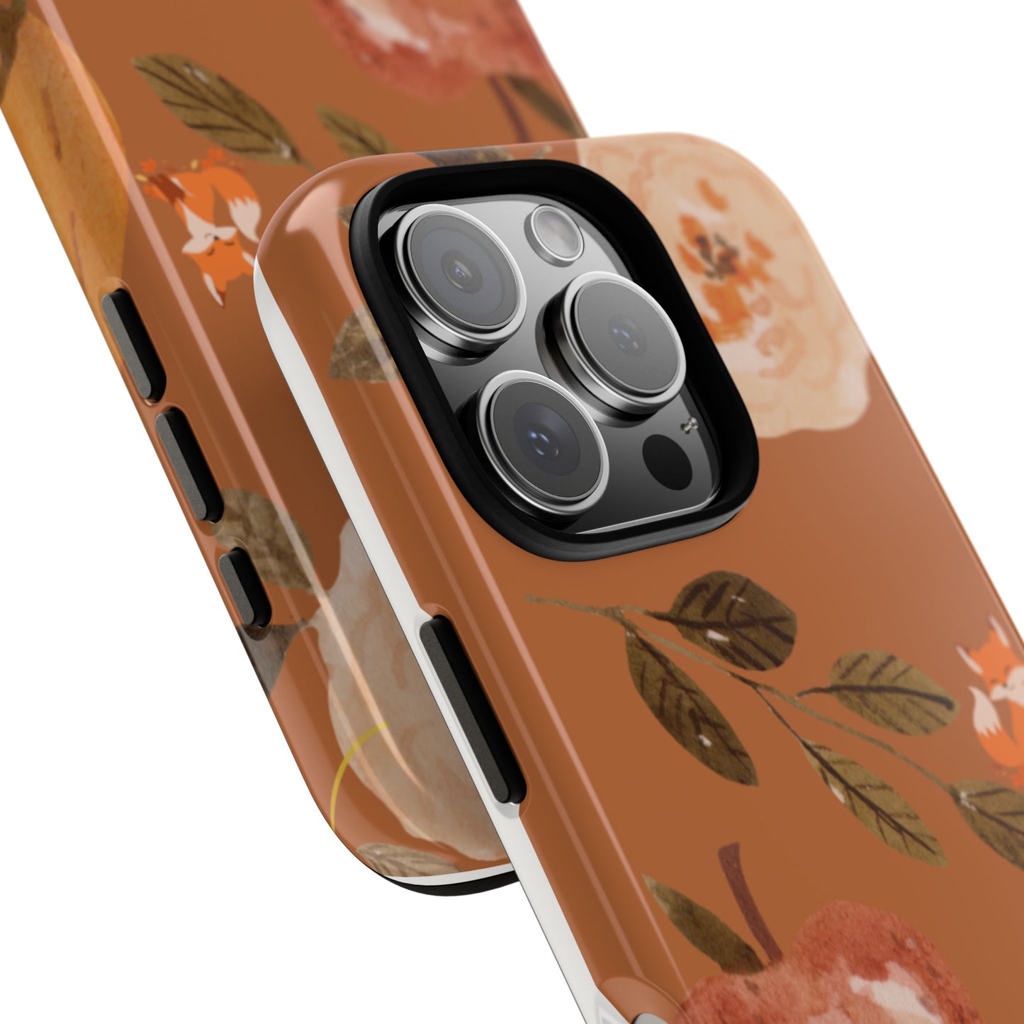 Cozy Autumn Phone Case, Fall-Themed Protective Cover, Cute Nature Design, Squirrel and Apple Motif, Cozy Gift for Nature Lovers