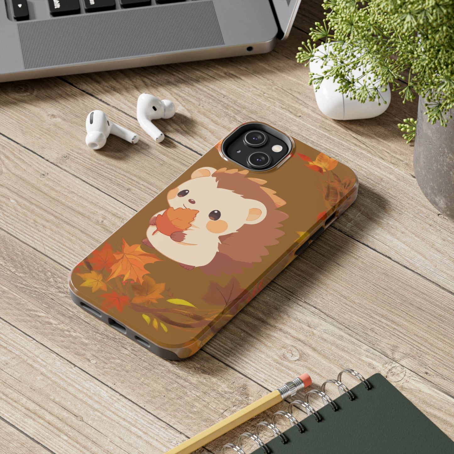 Cute Hedgehog Phone Cases, Fall Decor, Animal Lovers Gifts, Autumn Vibes, Unique Cell Phone Cover, Hedgehog Design