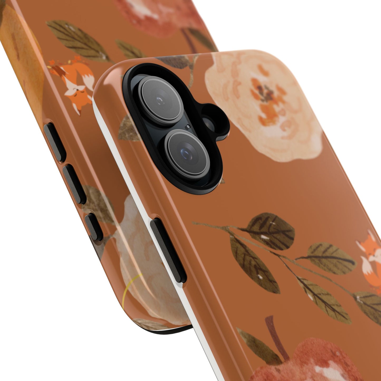 Cozy Autumn Phone Case, Fall-Themed Protective Cover, Cute Nature Design, Squirrel and Apple Motif, Cozy Gift for Nature Lovers