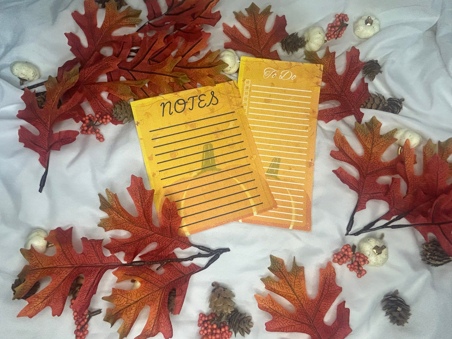 Autumn To Do List/Notepad Set - Includes Notes and To Do Lists for Organizing Your Tasks