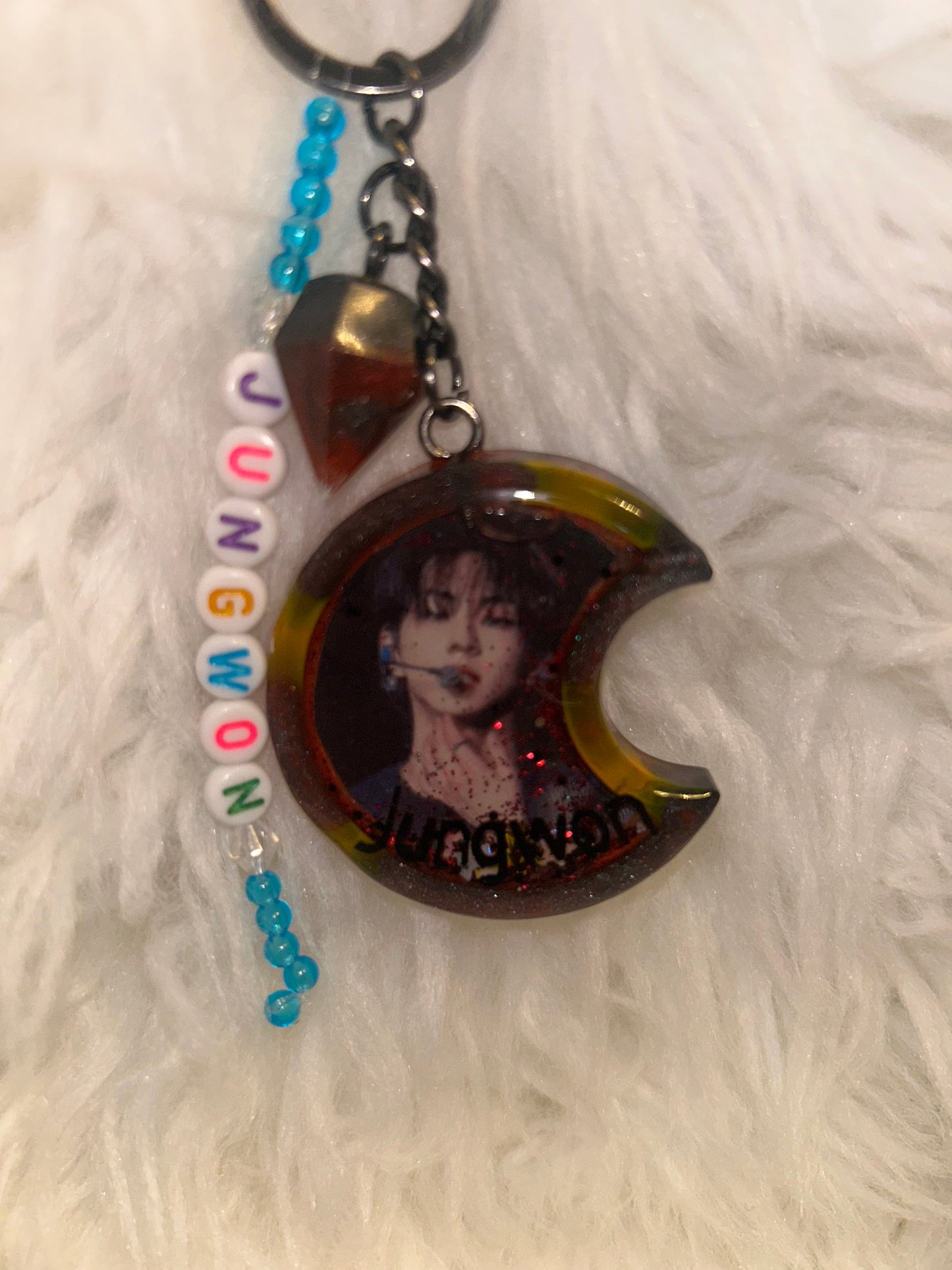 Enhypen Resin Shaker Keychain Charms Handmade Unique One-of-a-Kind Accessory for Fans