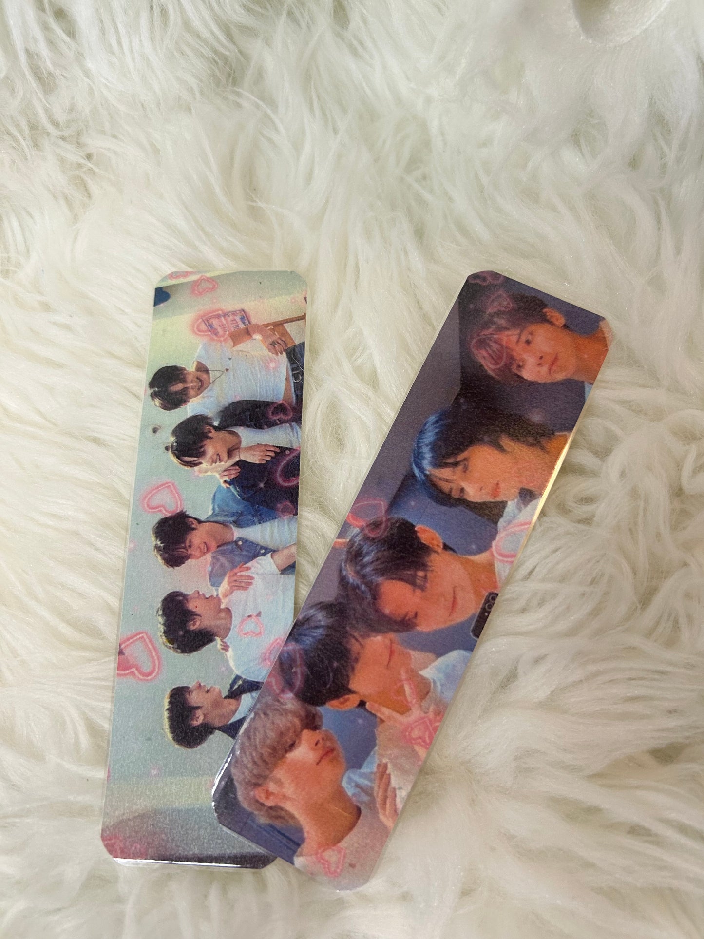 TomorrowxTogether Bookmarks - Collection of Unique Designs Featuring Heart Patterns and Character Images