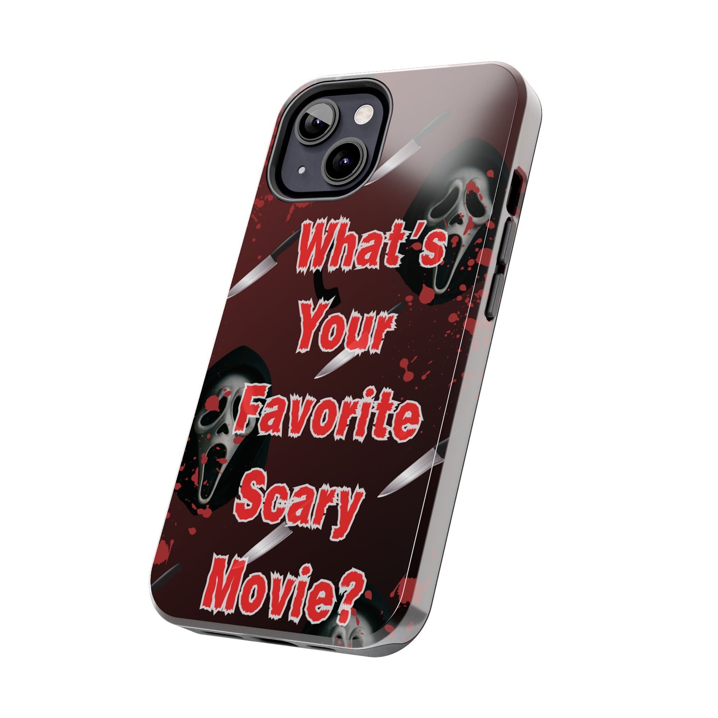 Horror-Themed Phone Case for Movie Lovers, Tough Clear Case for Halloween, Scary Movie Fan Gift, Smartphone Cover, Unique Horror Design