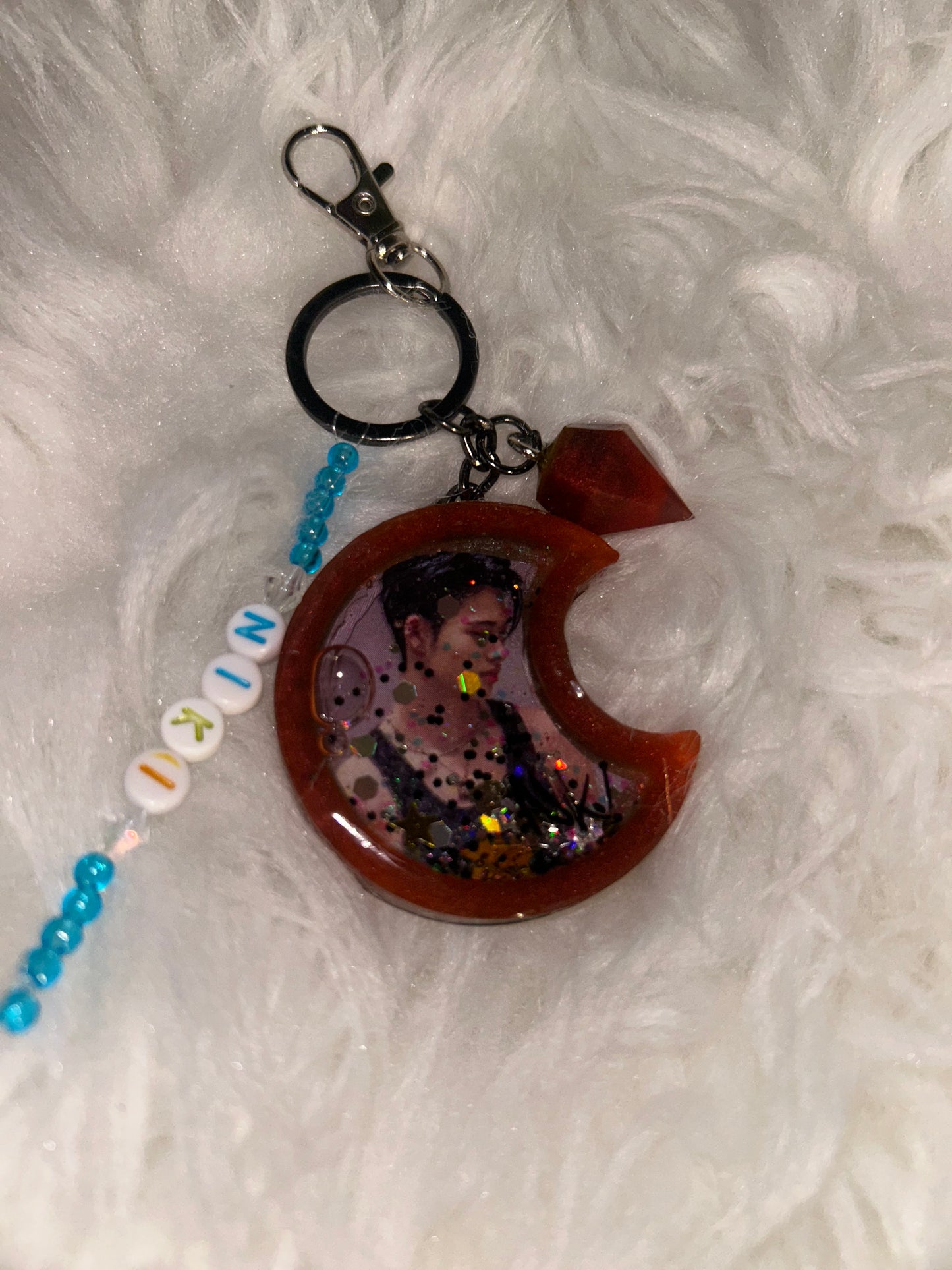 Enhypen Resin Shaker Keychain Charms Handmade Unique One-of-a-Kind Accessory for Fans