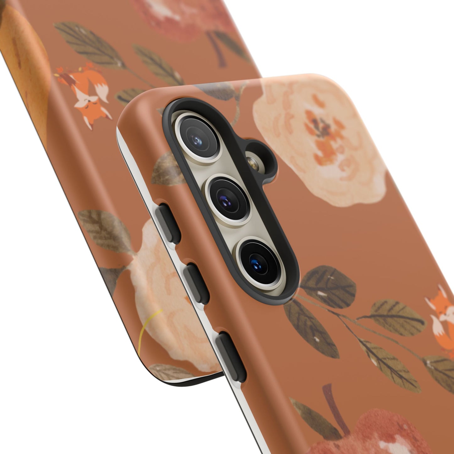 Cozy Autumn Phone Case, Fall-Themed Protective Cover, Cute Nature Design, Squirrel and Apple Motif, Cozy Gift for Nature Lovers
