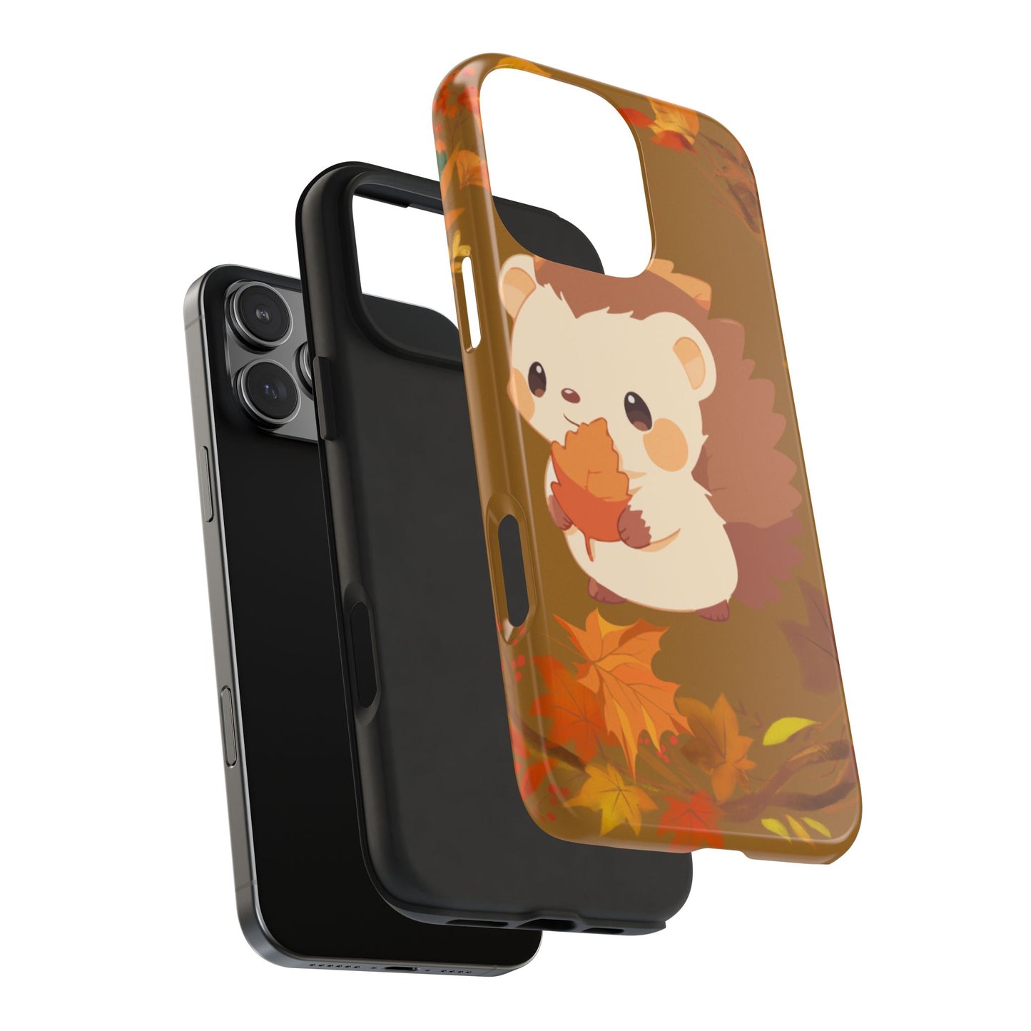Cute Hedgehog Phone Cases, Fall Decor, Animal Lovers Gifts, Autumn Vibes, Unique Cell Phone Cover, Hedgehog Design
