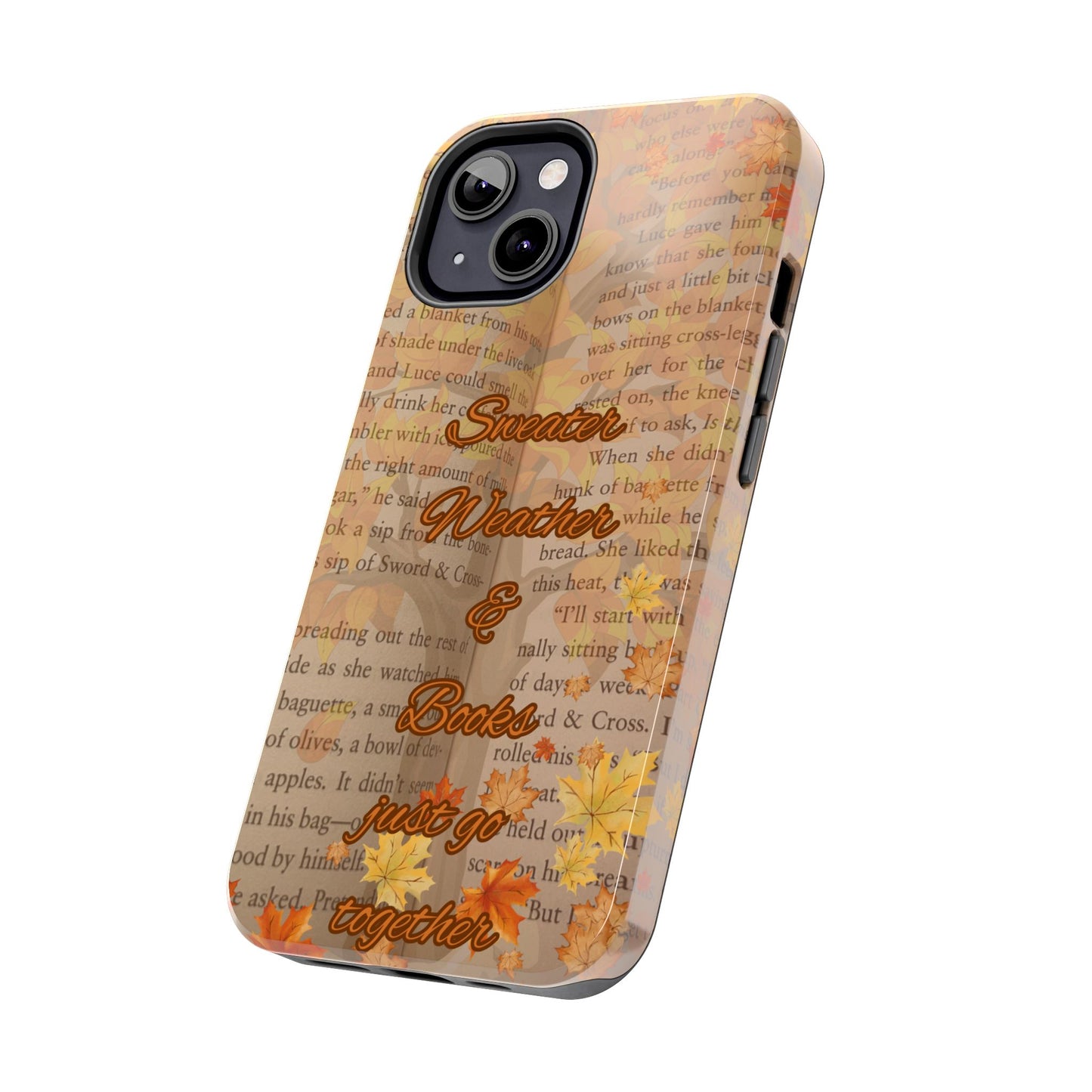 Sweater Weather Phone Case, Cozy Book Lover Accessories, Fall Aesthetic, Ideal for Readers, Unique Gift for Bookworms, Autumn Vibes