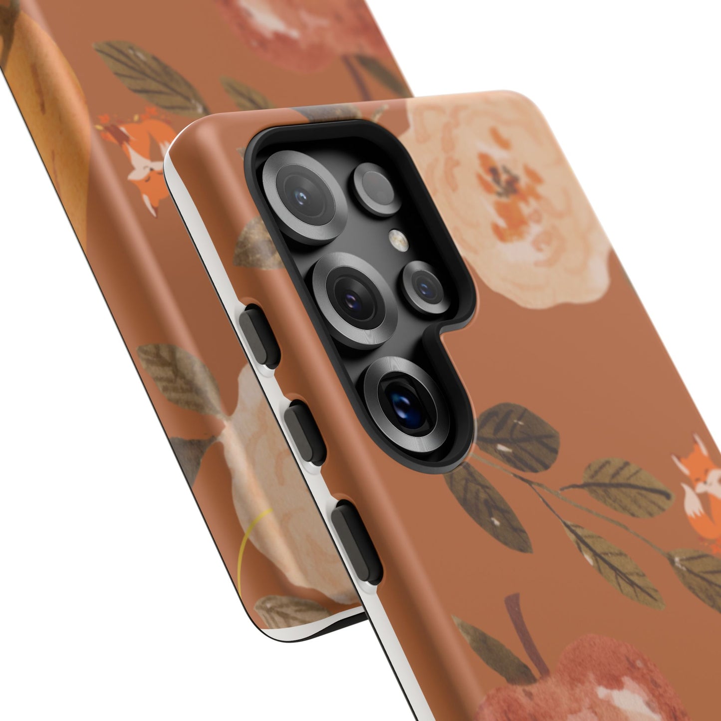 Cozy Autumn Phone Case, Fall-Themed Protective Cover, Cute Nature Design, Squirrel and Apple Motif, Cozy Gift for Nature Lovers