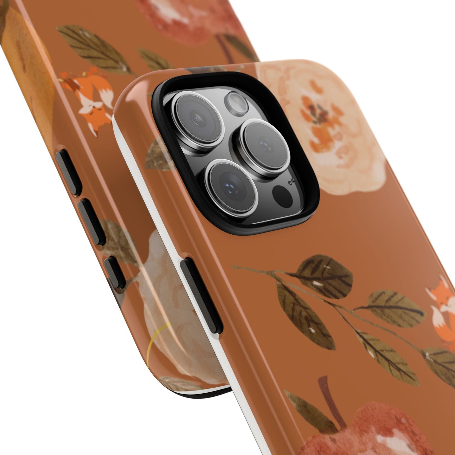 Cozy Autumn Phone Case, Fall-Themed Protective Cover, Cute Nature Design, Squirrel and Apple Motif, Cozy Gift for Nature Lovers