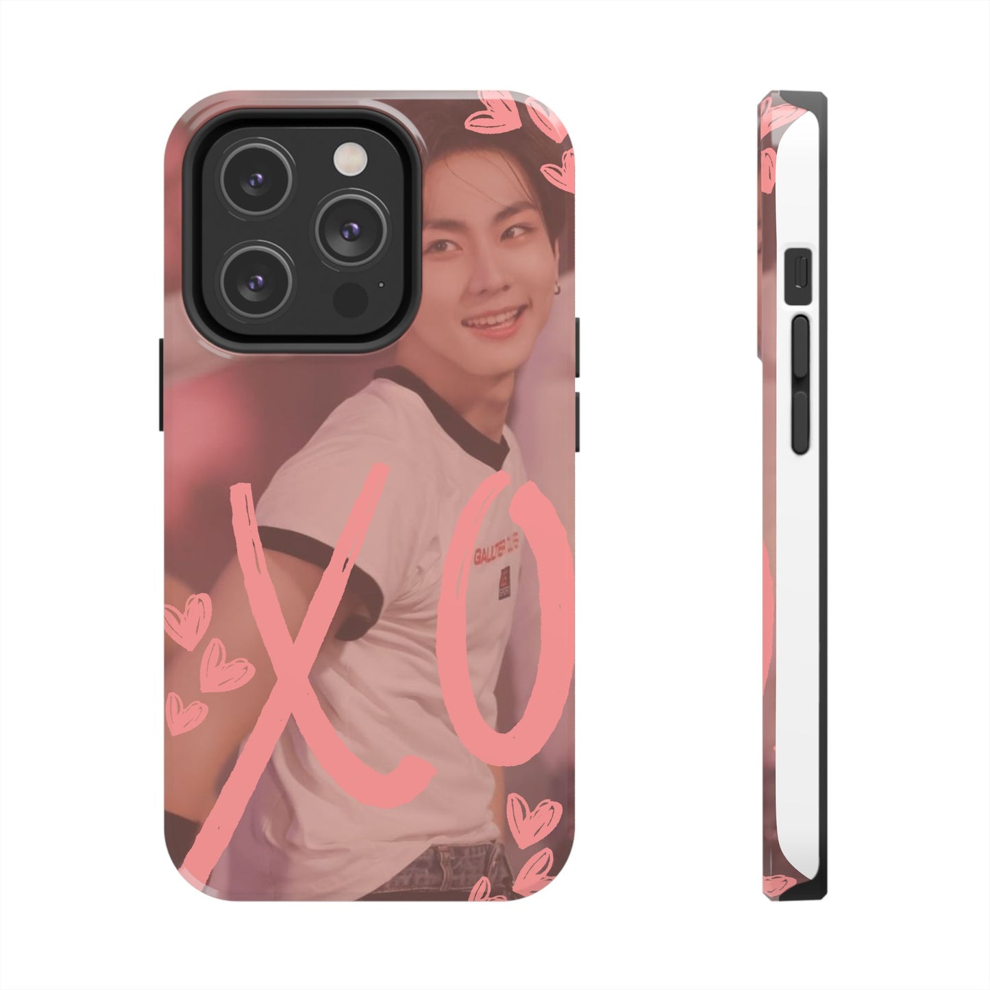 Romantic Phone Case featuring 'XO' Design, Cute Gift for Teens, Valentine's Day, Durable Protection, Fashion Accessory, Love Themed