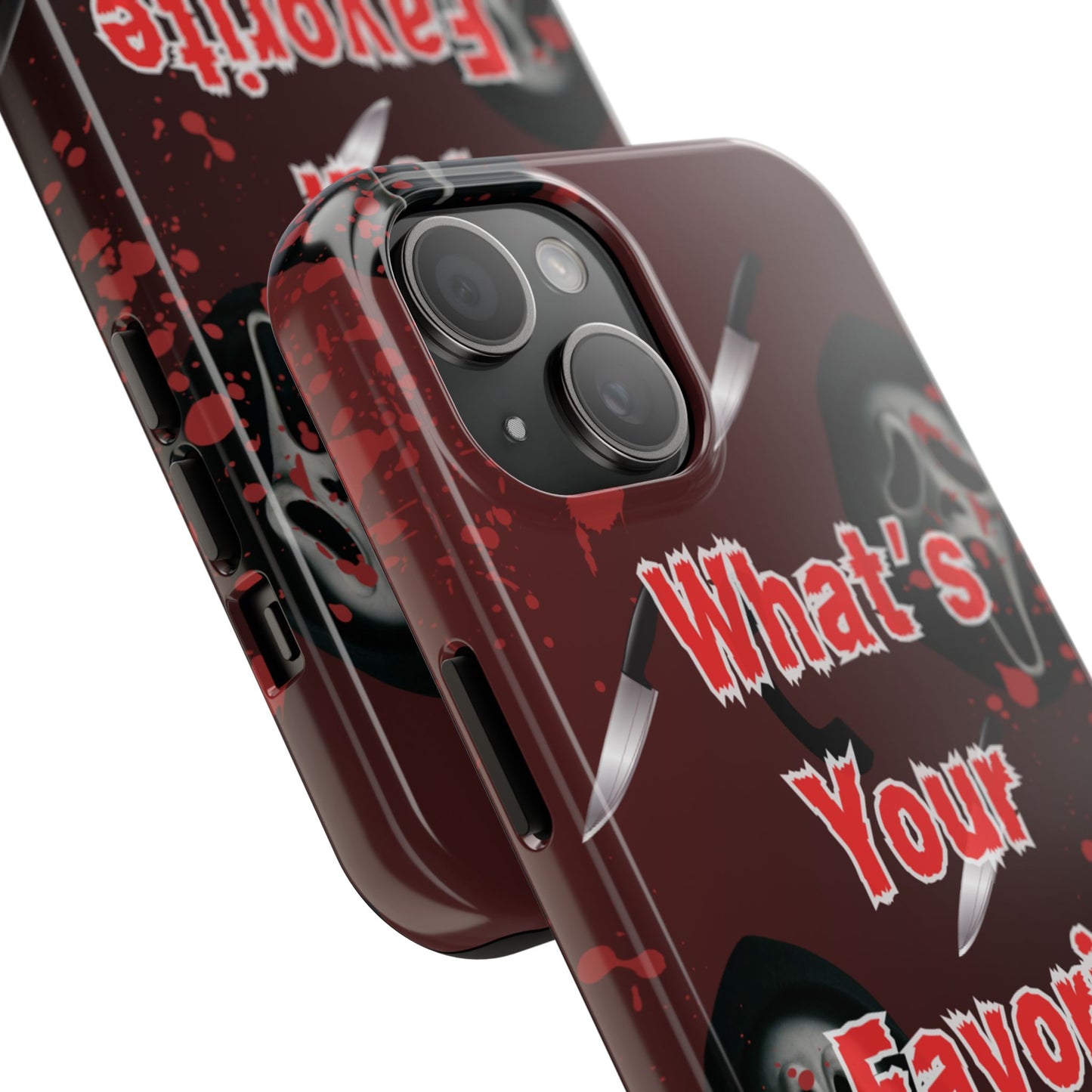 Horror-Themed Phone Case for Movie Lovers, Tough Clear Case for Halloween, Scary Movie Fan Gift, Smartphone Cover, Unique Horror Design
