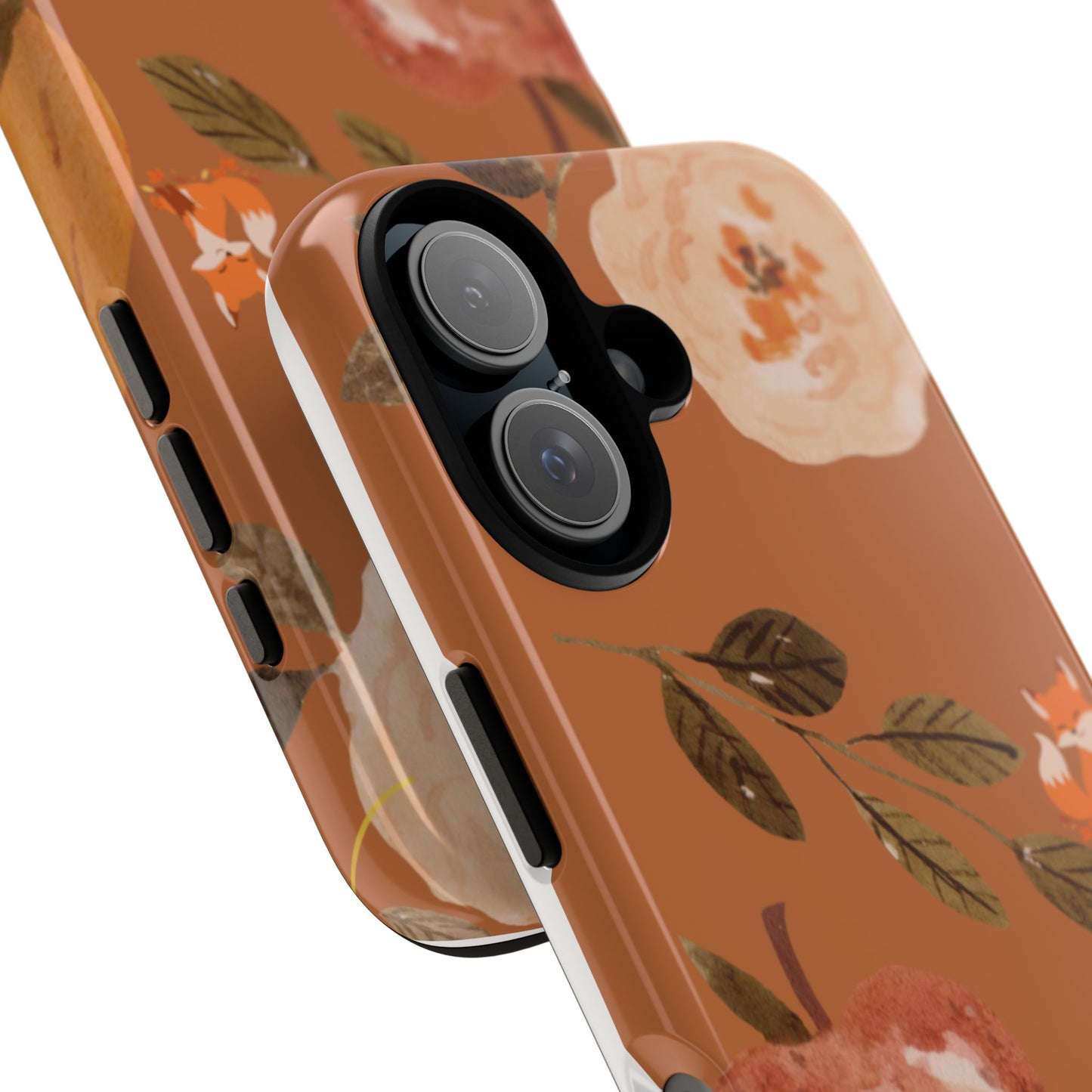 Cozy Autumn Phone Case, Fall-Themed Protective Cover, Cute Nature Design, Squirrel and Apple Motif, Cozy Gift for Nature Lovers